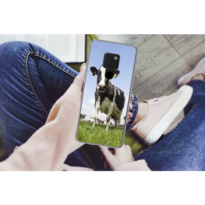 MuchoWow Handyhülle Kühe - Gras - Tiere - Sonne - Bauernhof Phone Case Handyhülle Huawei Mate 20 Silikon Schutzhülle OR12169