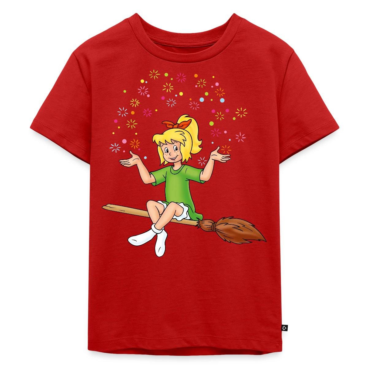 Spreadshirt T-Shirt Bibi Blocksberg Sitzt Auf Kartoffelbrei Kinder Premium T-Shirt (1-tlg)