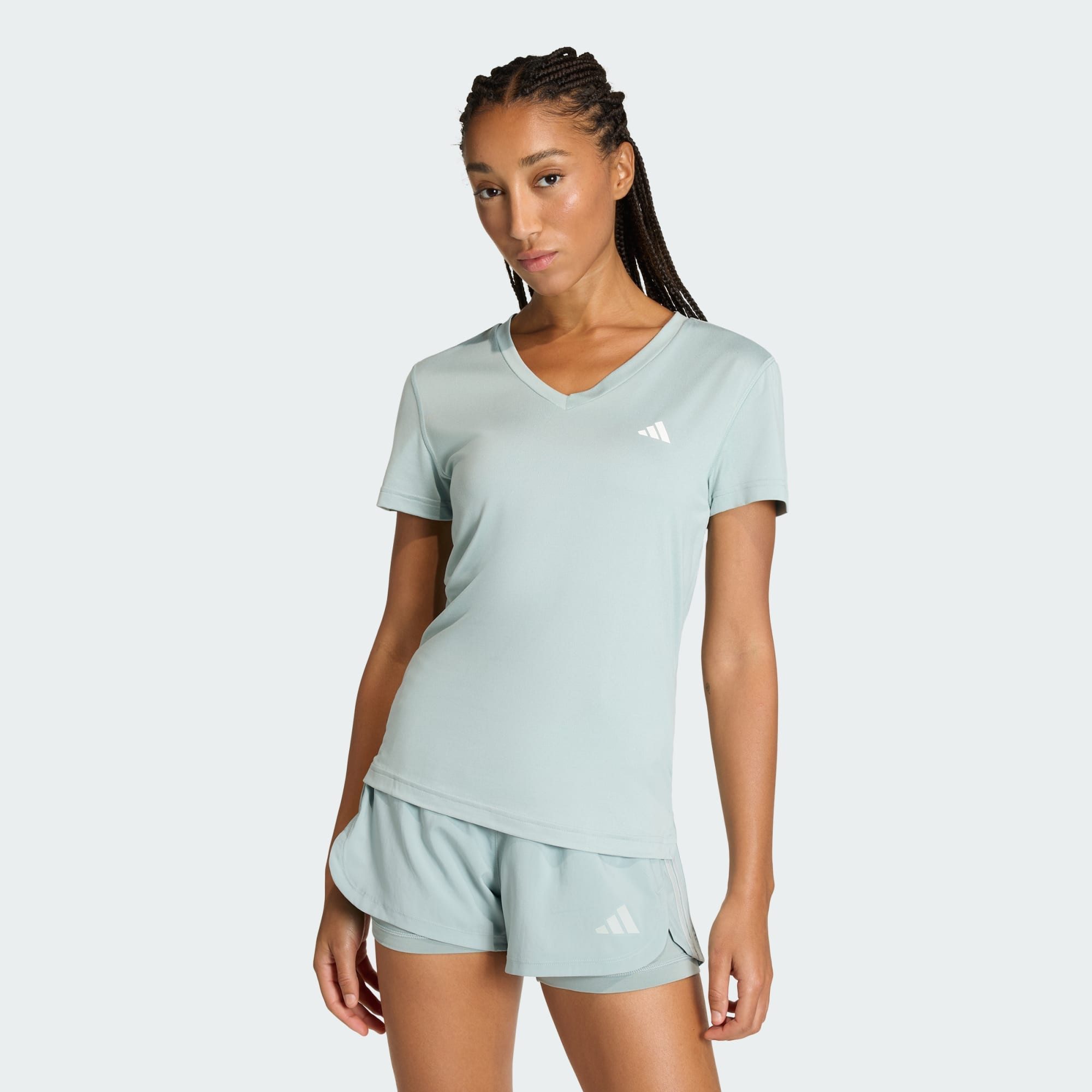 T-Shirt ADIDAS WORKOUT ESSENTIALS T-SHIRT MIT V-AUSSCHNITT