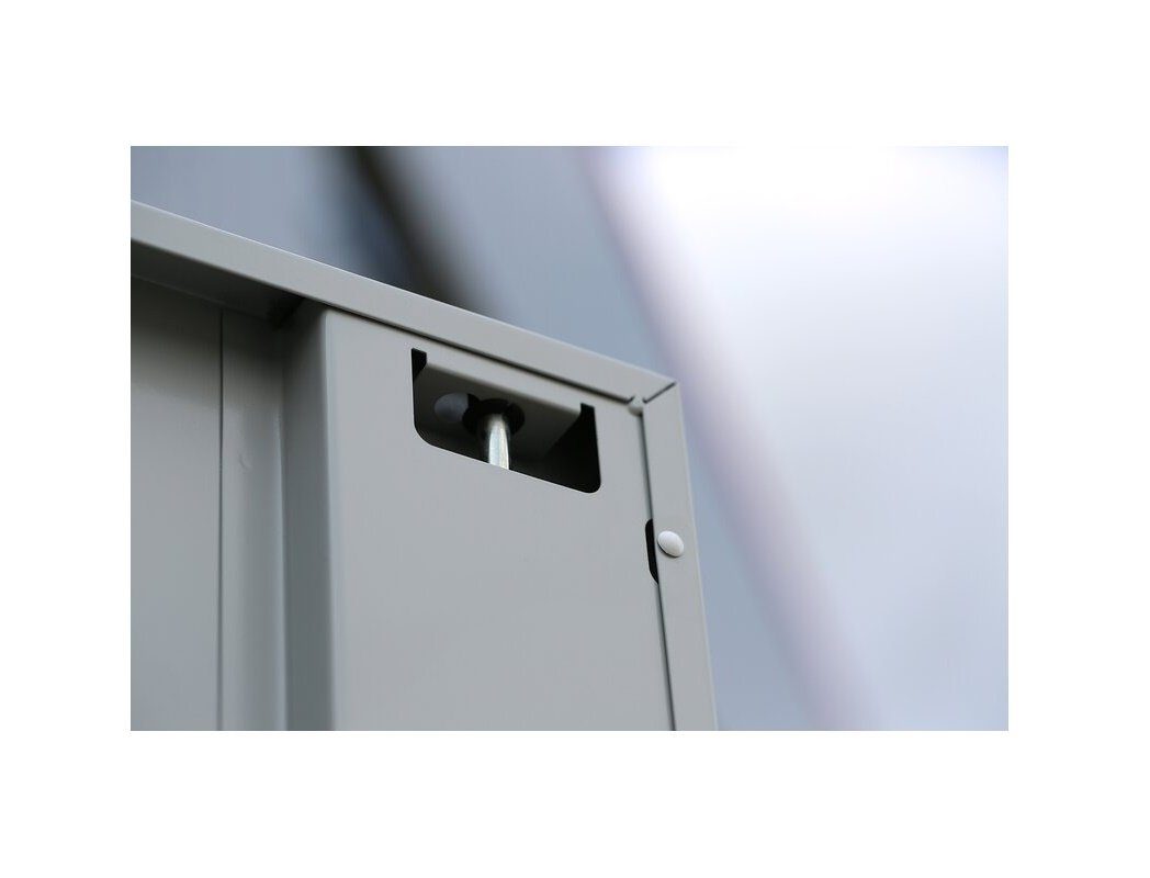 Steelboxx Mehrzweckschrank Lüllmann® Flügeltürenschrank, 2,5 kein x komplett 800 | grau mm 383 grau und 1000 Aufbau verschweißt, (1-St) x montiert notwendig OH