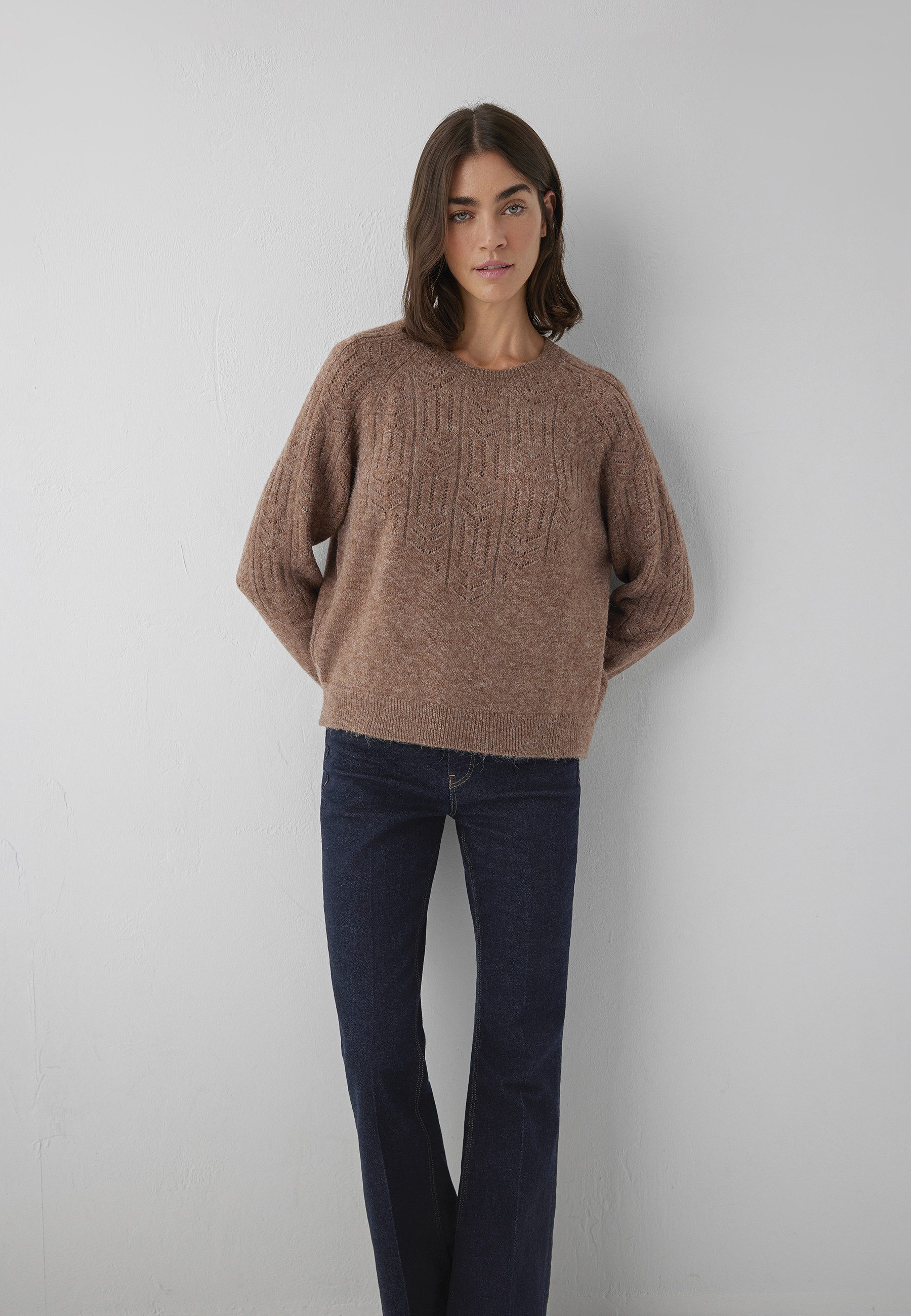Mavi Rundhalspullover CREW NECK SWEATER Pullover Strukturiert