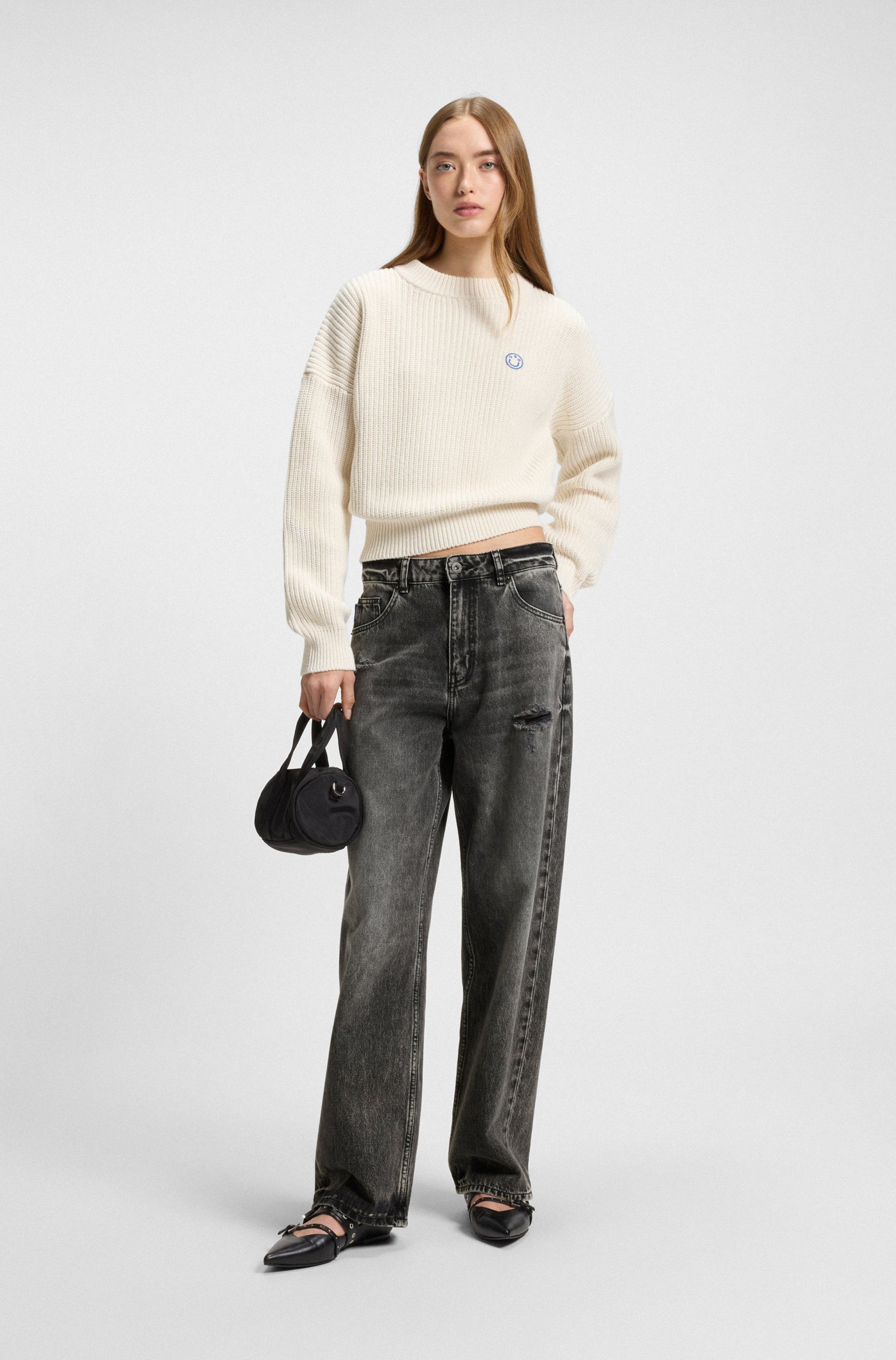 HUGO 5-Pocket-Jeans Leni Low Rise im Relaxed Fit