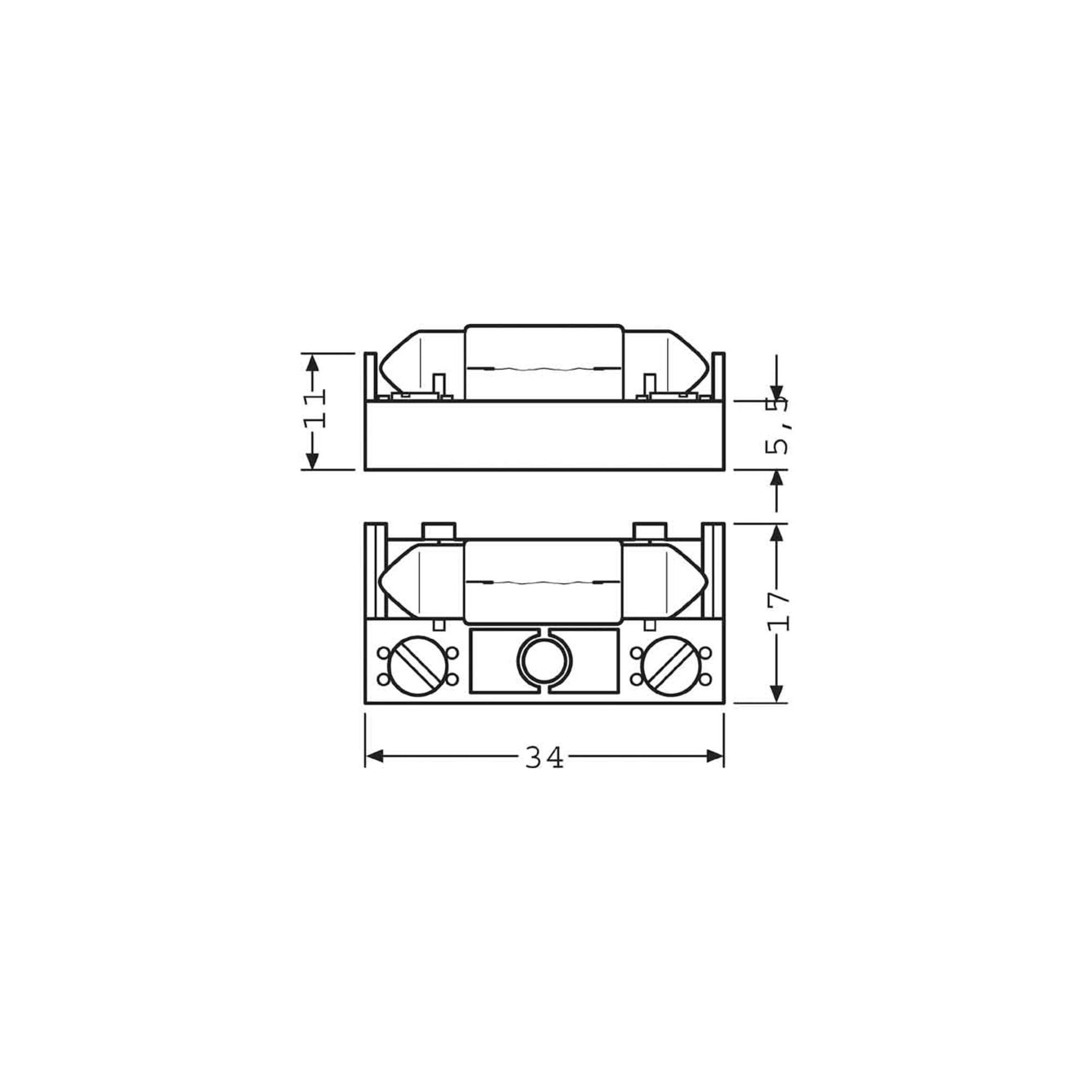 RENZ Halogenlampe Renz Metallwaren. Beleuchtungshalter mit Soffitte 15V 97-9-85131