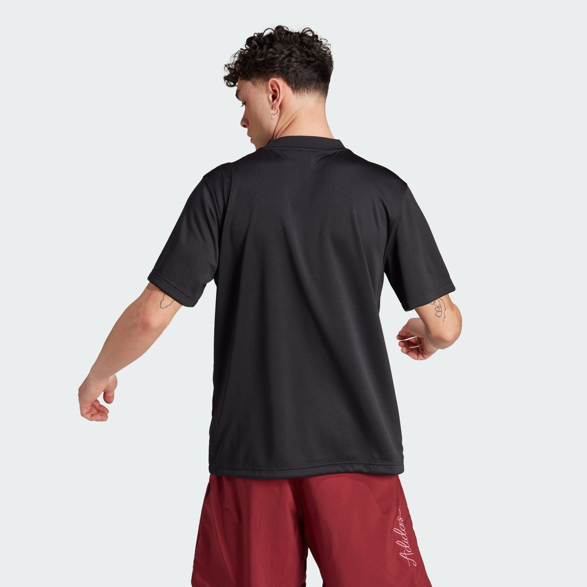 adidas Sportswear T-Shirt MESH-BACK Black T-SHIRT
