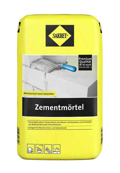 Zement Sakret SAKRET Zementmörtel ZM grau 10 kg