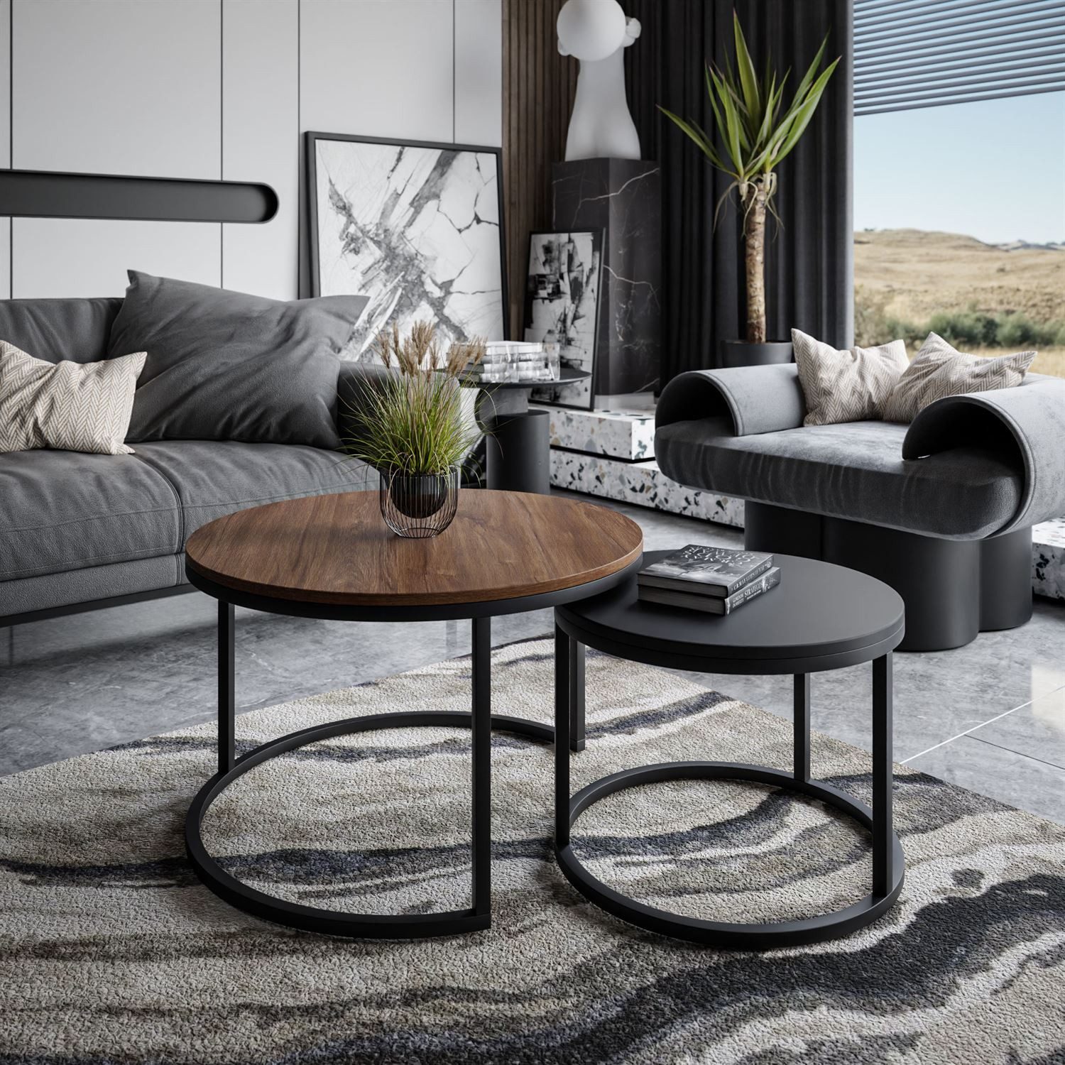 Lookway Couchtisch CIRI MIX 2in1 Runder günstig online kaufen