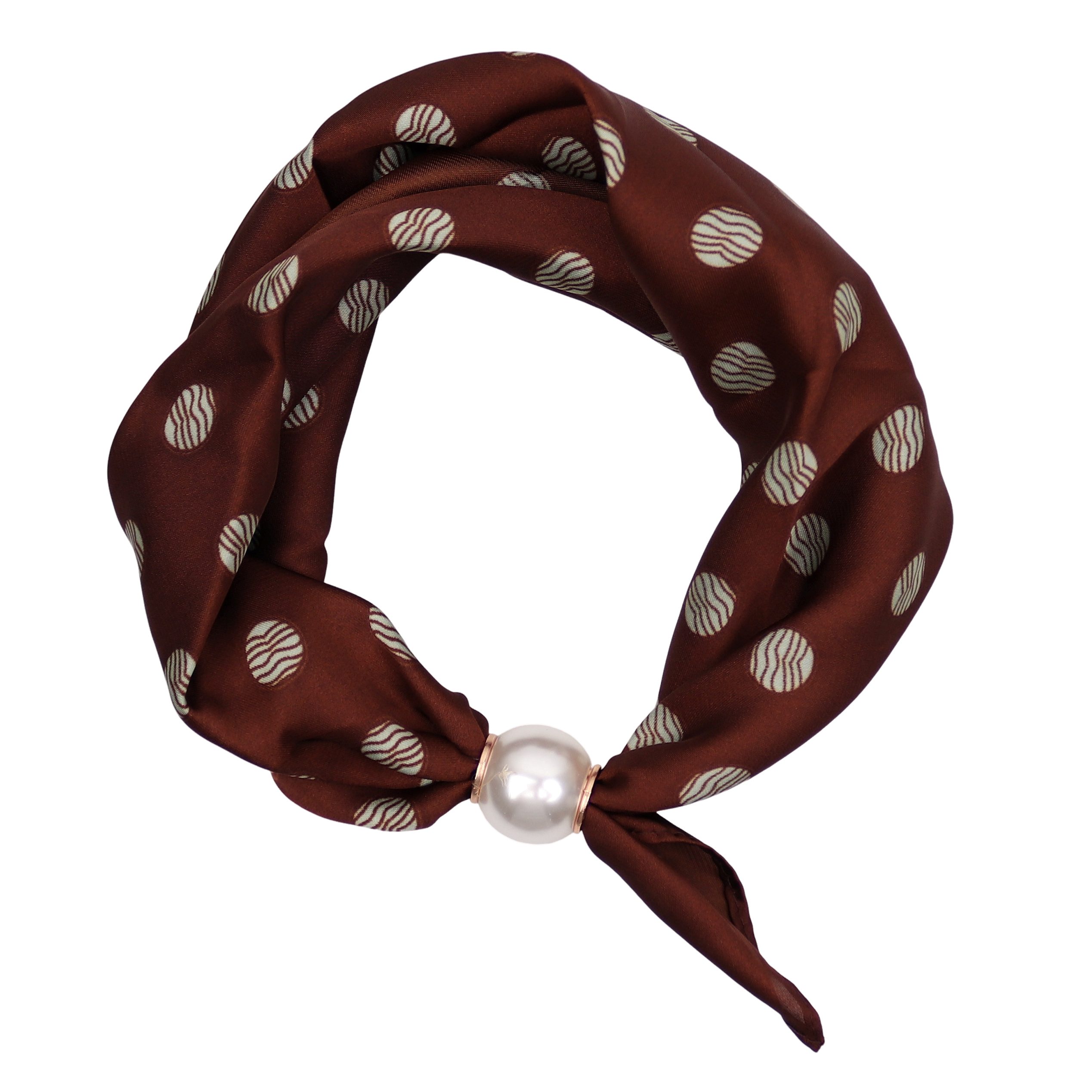 MIRROSI Nickituch Schmales Halstuch mit magnetischem Clip, Damen Halstuch deal für Frühling,Sommer, Herbst – Bild 2 von 4