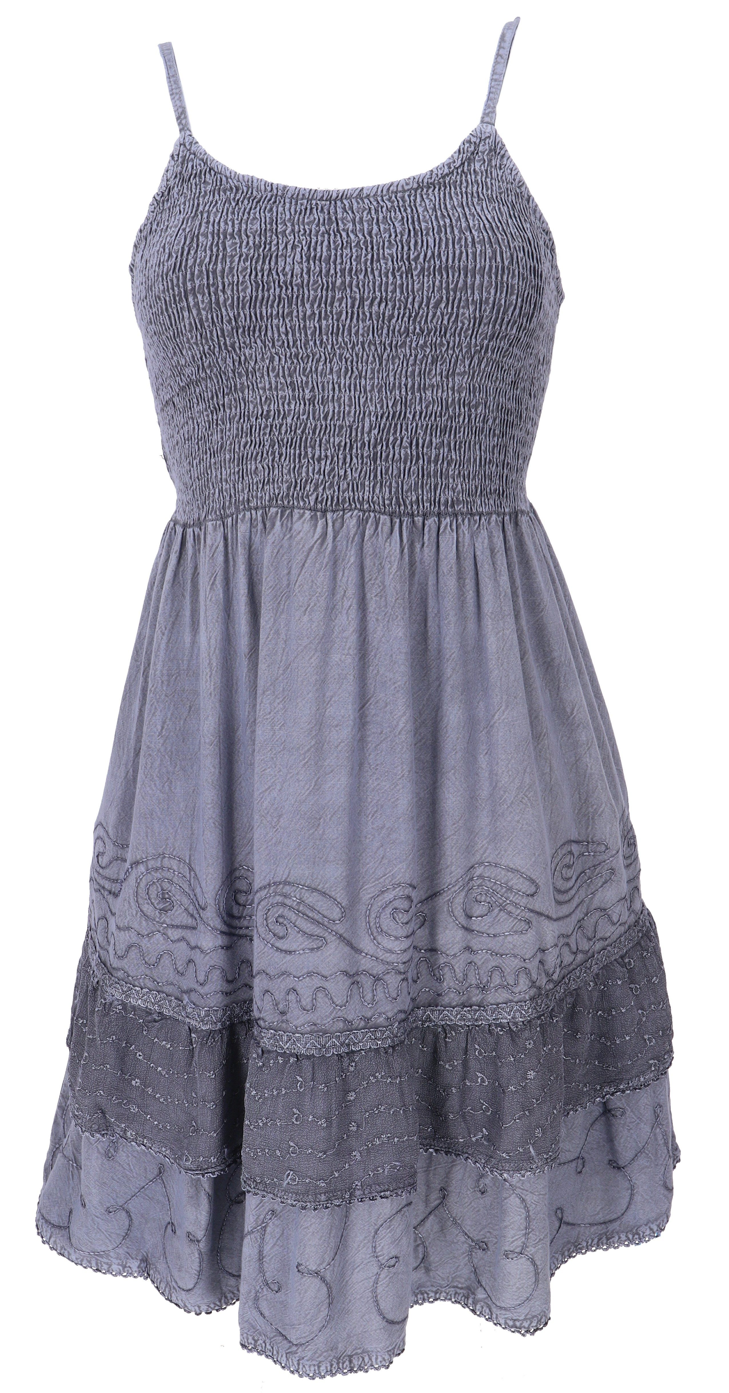 Guru-Shop Midikleid Besticktes indisches Boho Kleid, günstig online kaufen