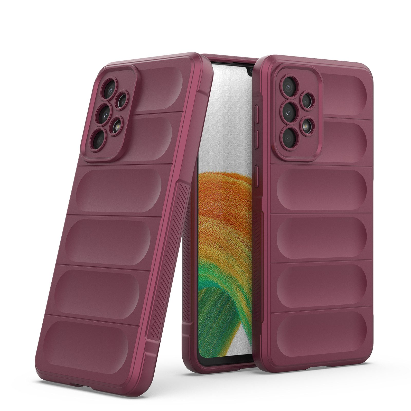 Tec-Expert Handyhülle Cover Hülle für Samsung Galaxy A33 5G 6.4 Zoll, 6.4", Case mit Griffzonen und Mikrofaser Inlay