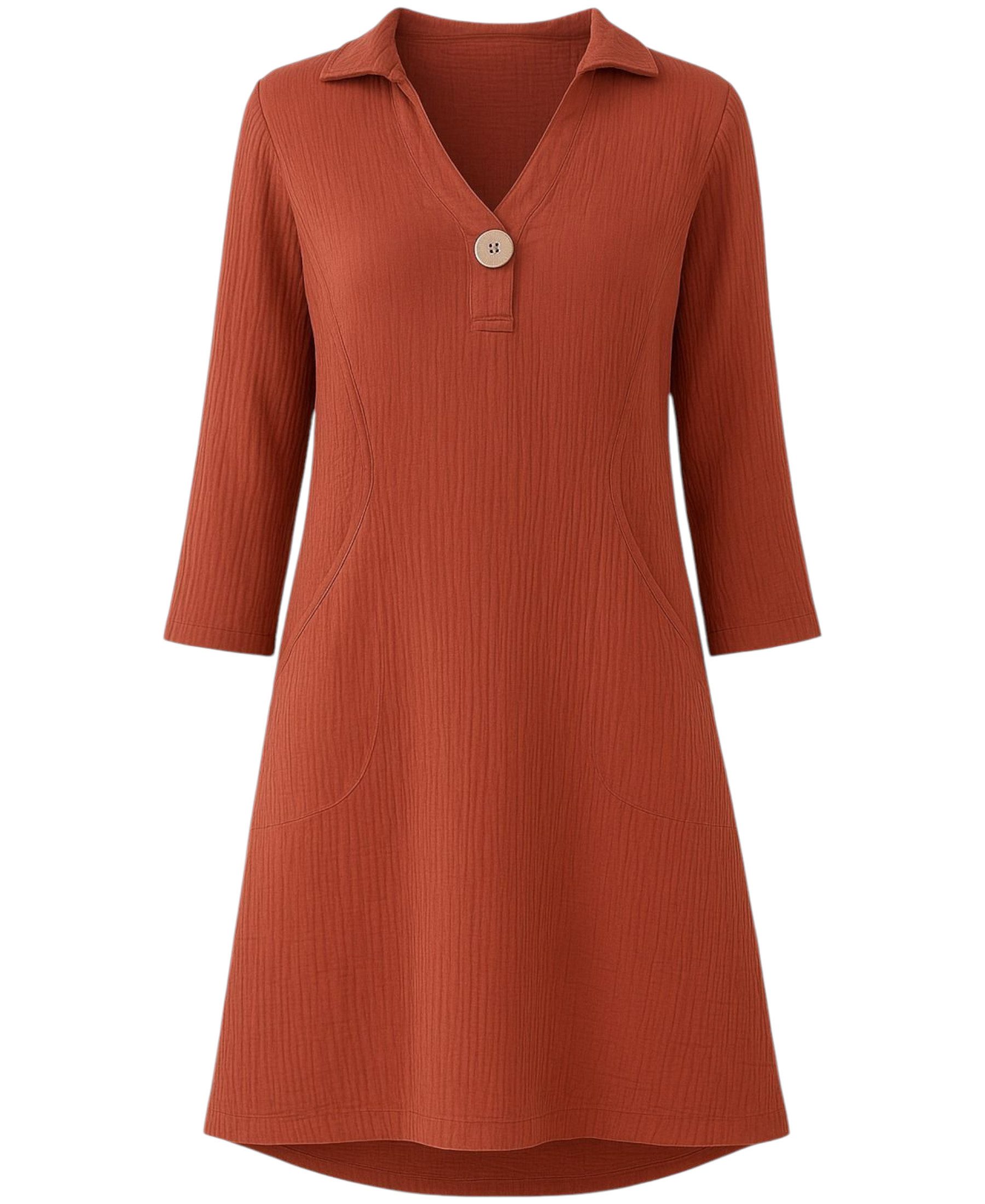 WENOR Tunikakleid 100 % Baumwolle, Musselin, mit Taschen, Einheitsgröße (34 günstig online kaufen