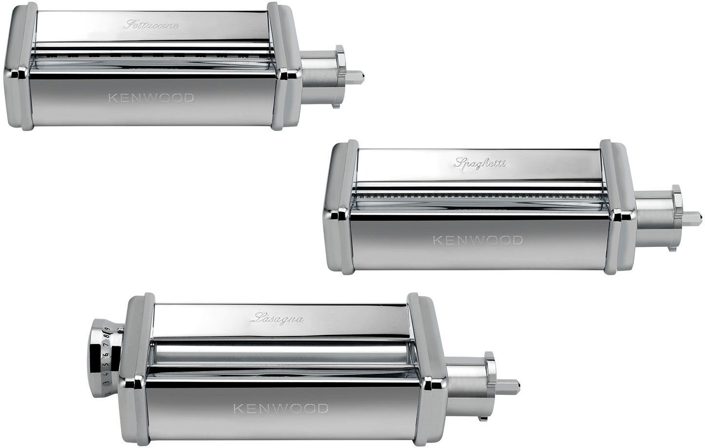 KENWOOD Nudelwalzenvorsatz Pasta-Set für Lasagne, Spaghetti und Fettuccine MAX980ME, Zubehör für Kenwood Küchenmaschinen