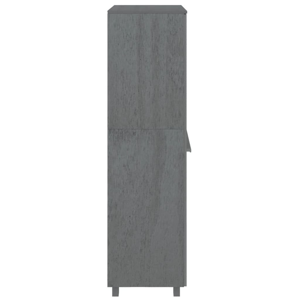 Kiefer cm furnicato Massivholz (1-St) Kleiderschrank Dunkelgrau HAMAR 89x50x180