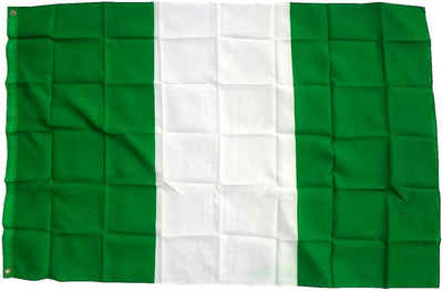 trends4cents Flagge XXL Flagge Fahne mit 3 Messingösen in 250 x 150 cm (Nigeria), für Fahnenmaste