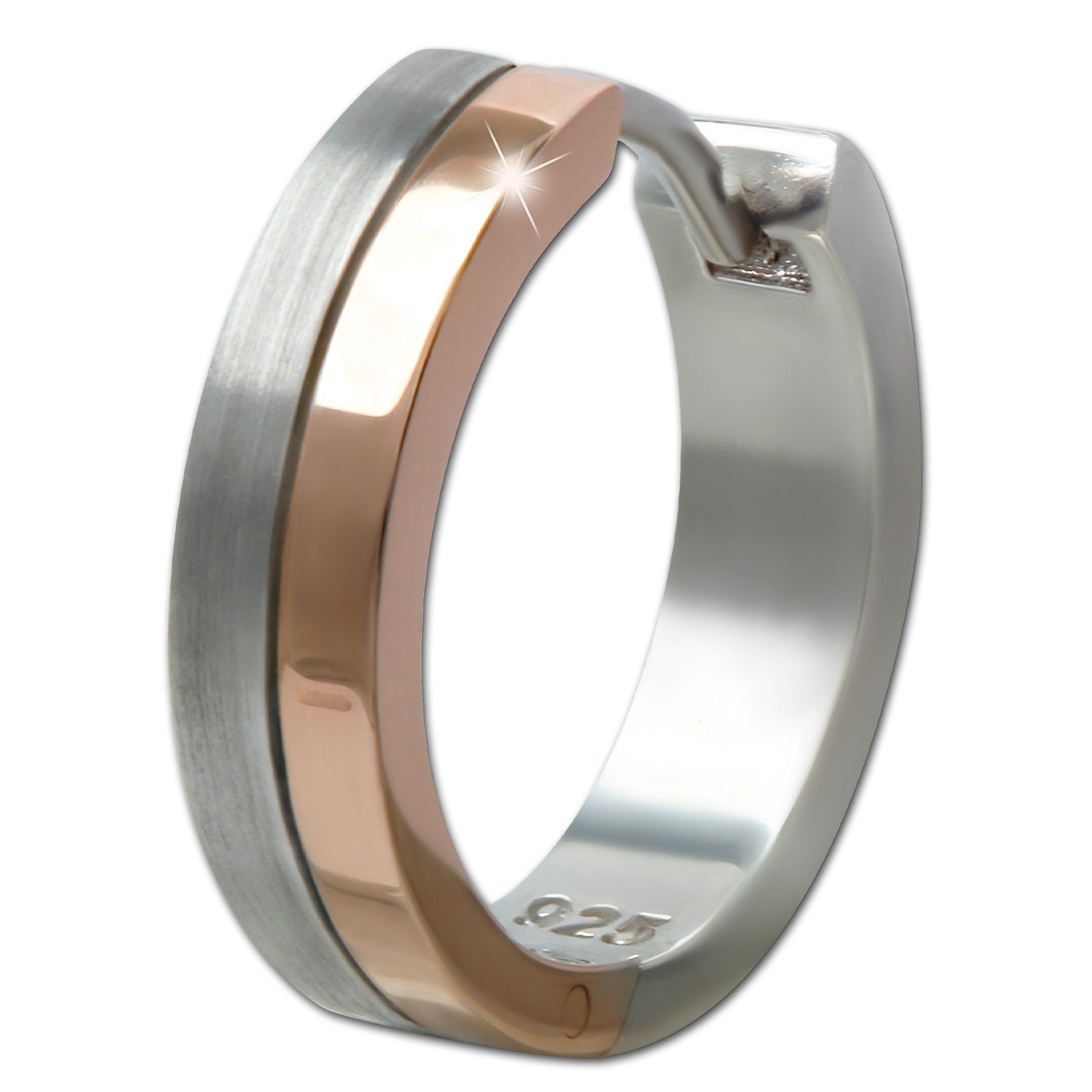 SilberDream Paar Creolen SilberDream Creole Bicolor rose Silber (Creolen), günstig online kaufen