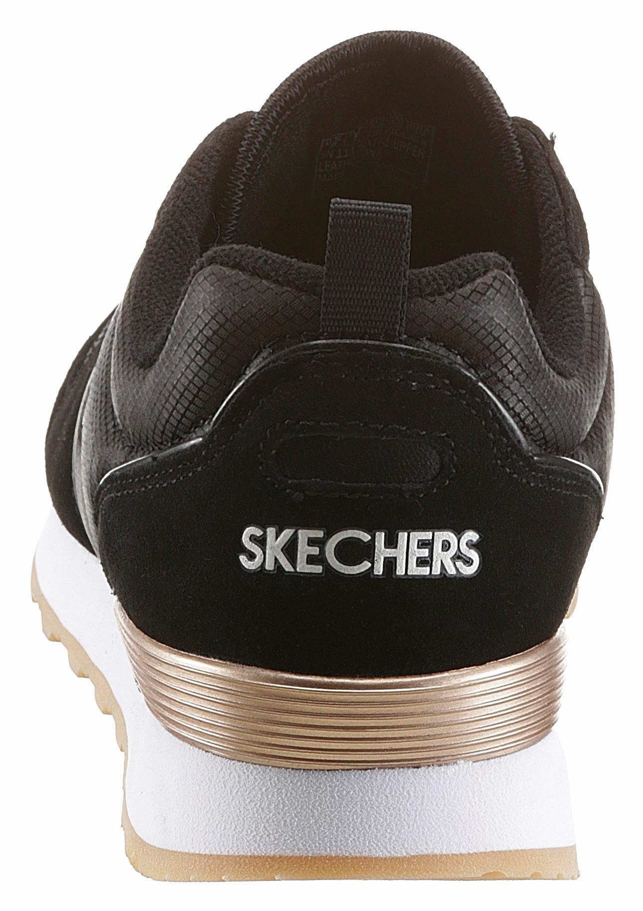 Skechers OG 85 - Ausstattung Air-Cooled schwarz-goldfarben GURL mit Sneaker komfortabler Foam Memory GOLDN