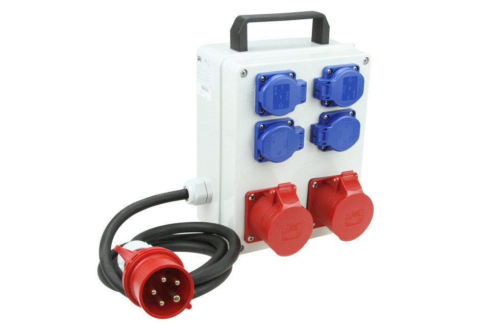 UNITEC CEE-Stecker Unitec Stromverteiler MV mit 2x CEE Steckdosen &