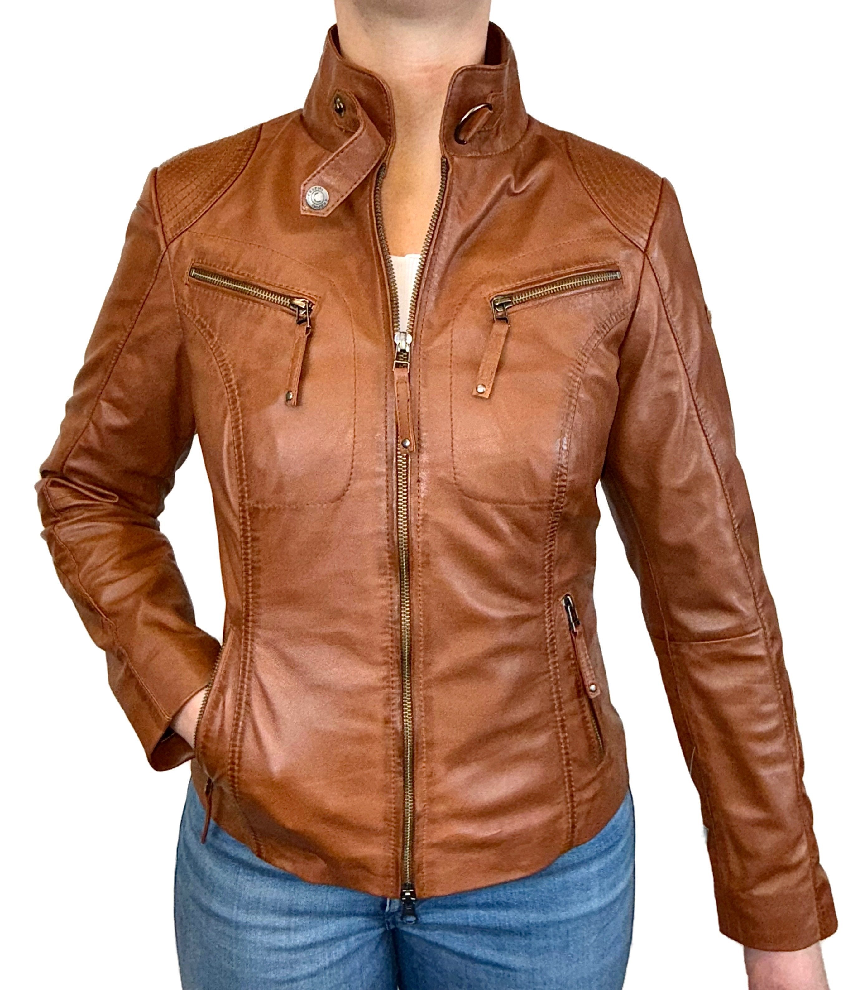 Lederjacke aus feinstem Lammnappa
