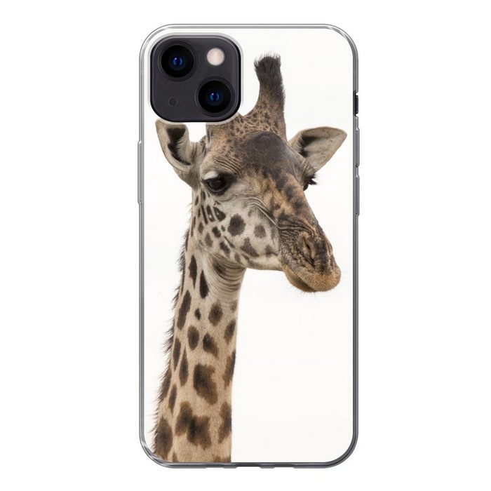 MuchoWow Handyhülle Giraffe - Tier - Weiß Handyhülle Apple iPhone 13 Smartphone-Bumper Print Handy