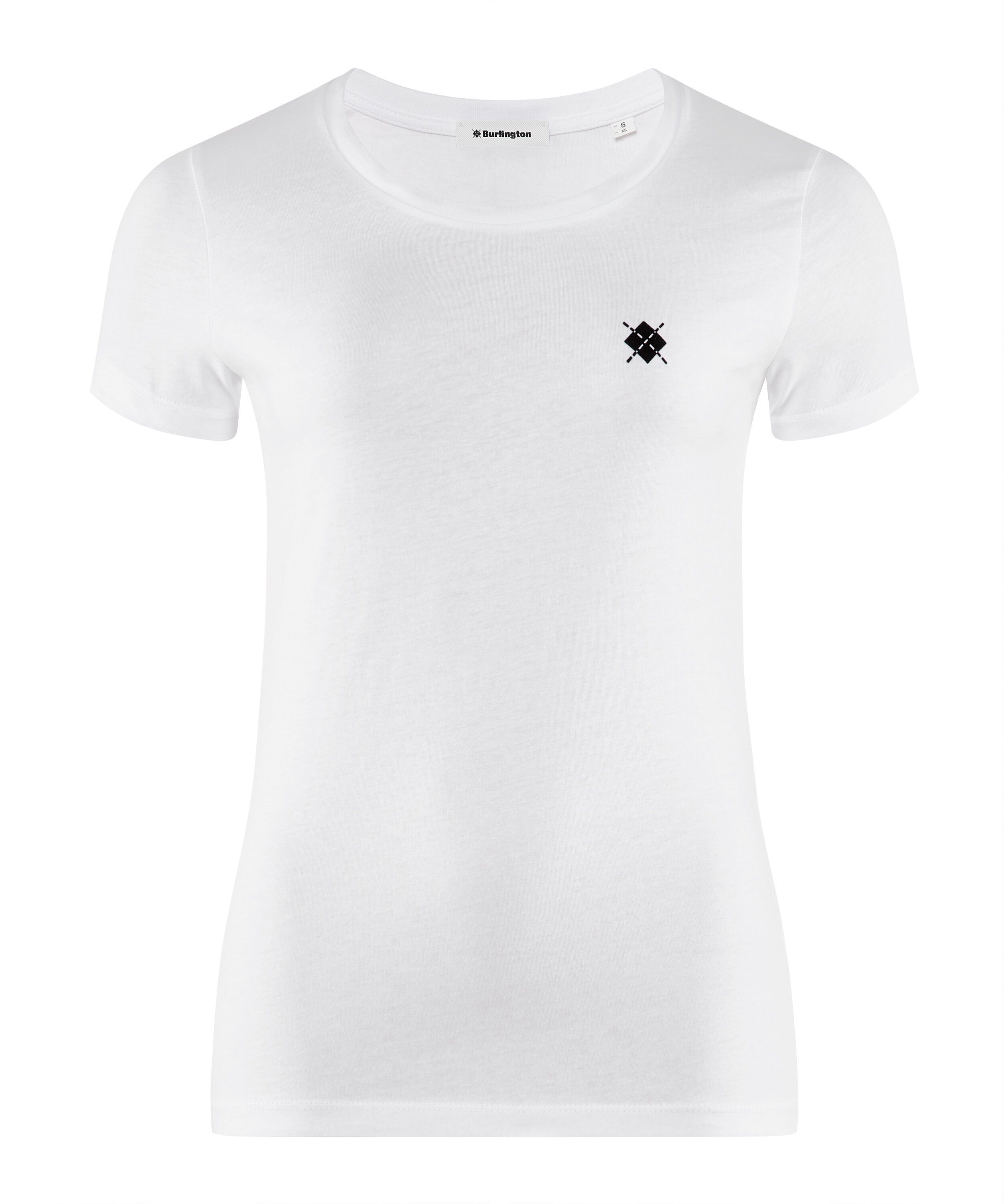 Burlington (1-tlg) white Biobaumwolle aus (2000) T-Shirt