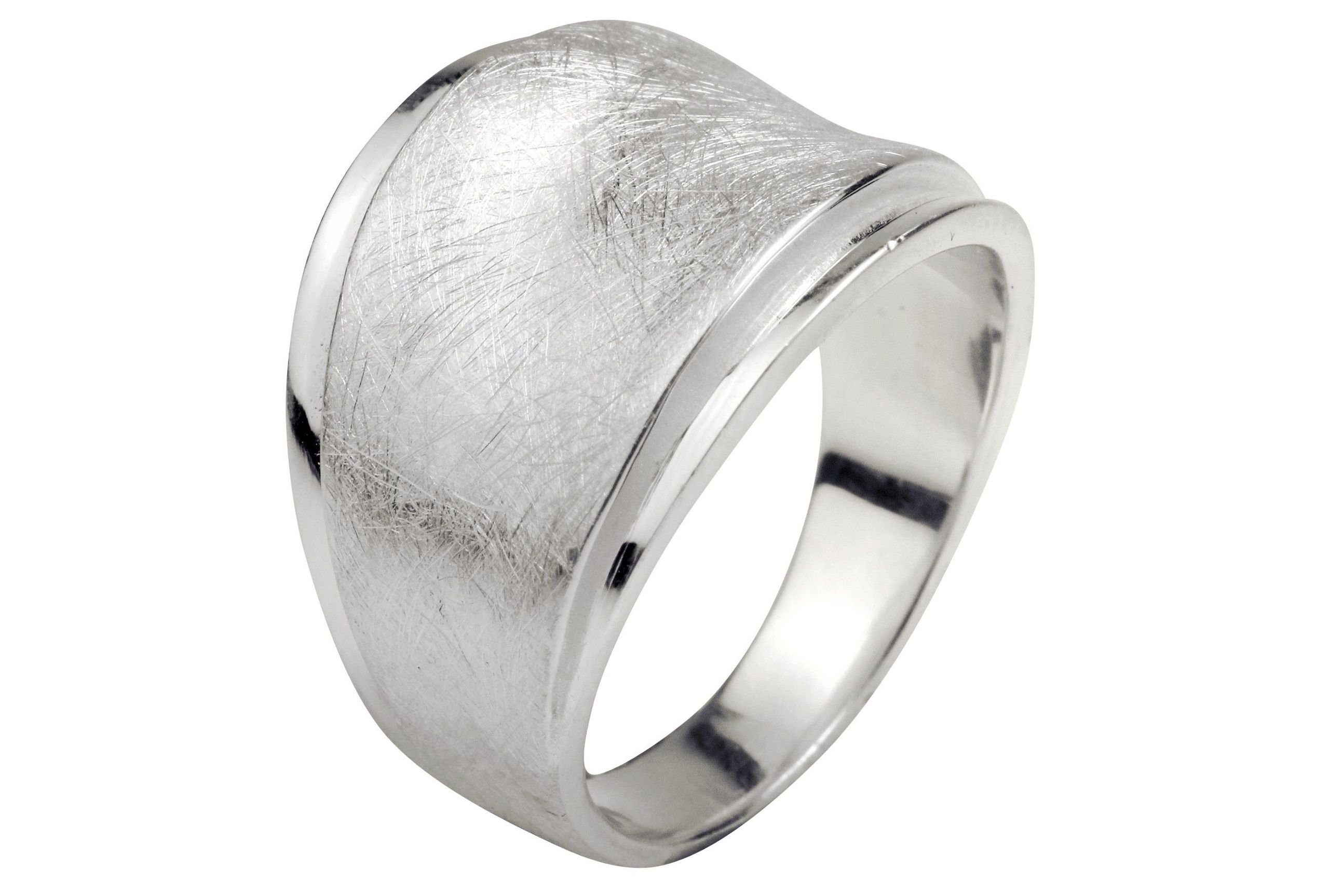 SILBERMOOS Silberring XL Attraktiv gestufter Bandring, 925 Sterling Silber günstig online kaufen