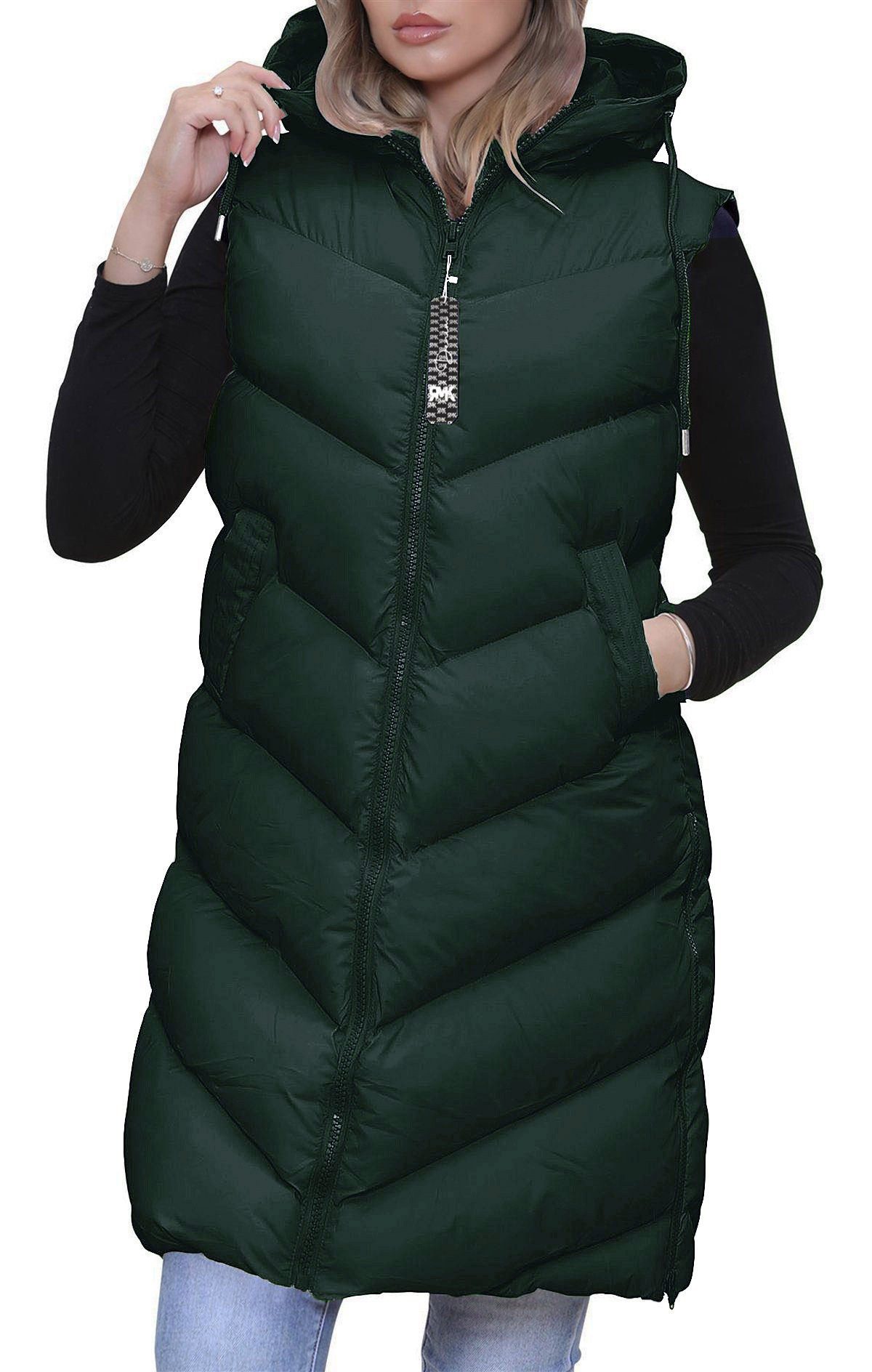 RMK Longweste Damen Steppweste Lang Weste günstig online kaufen