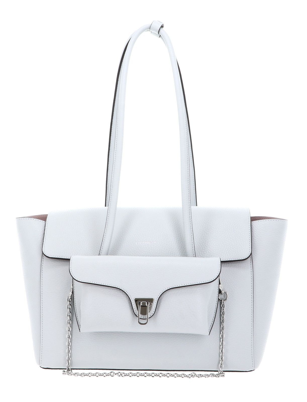 COCCINELLE Shopper Grained Leather Handbag (Set, 2-tlg), aus echtem Rindsleder