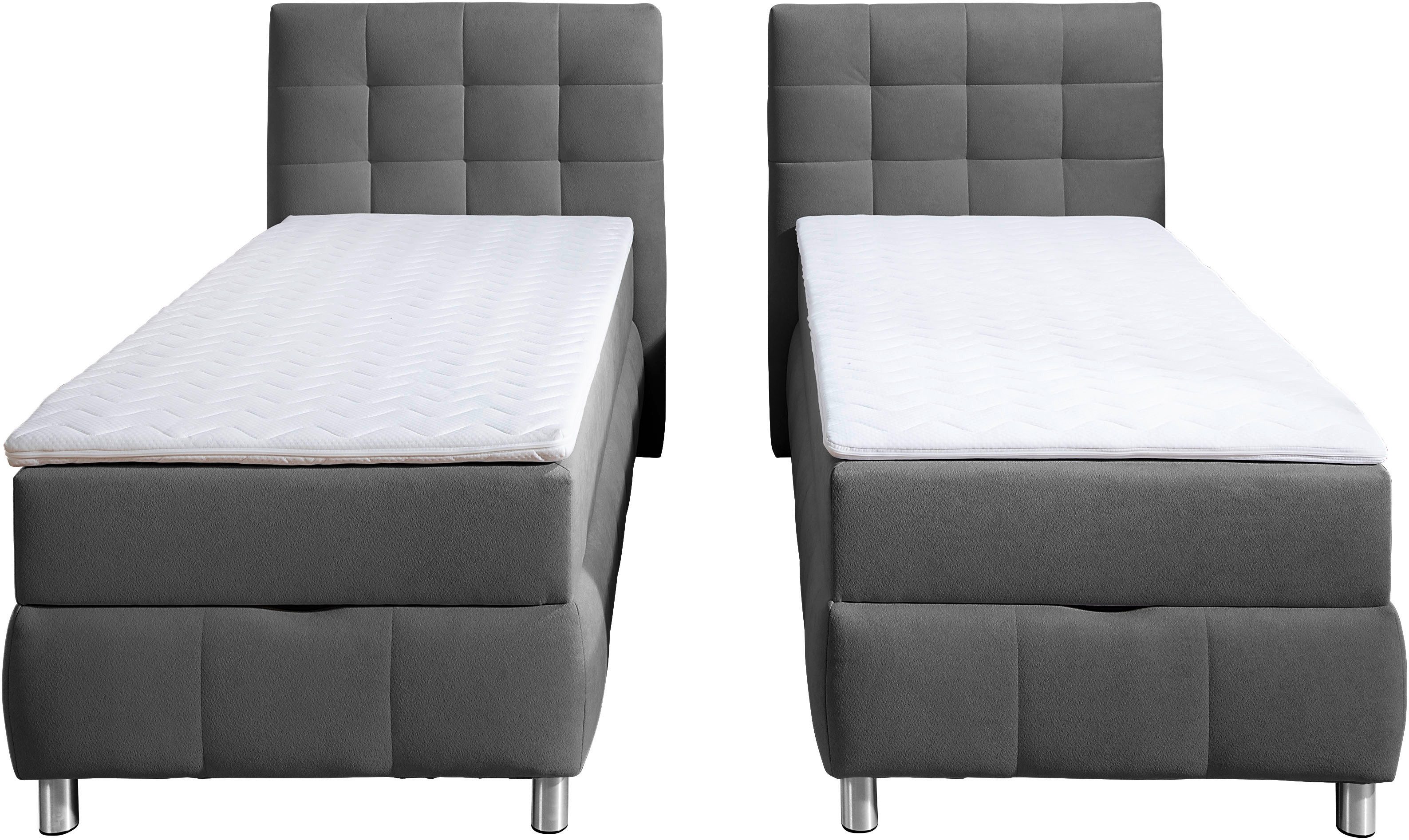 Home affaire Boxbett Marvao inkl. Bettkasten und Topper, Boxbett mit Bettkasten, inkl. Topper