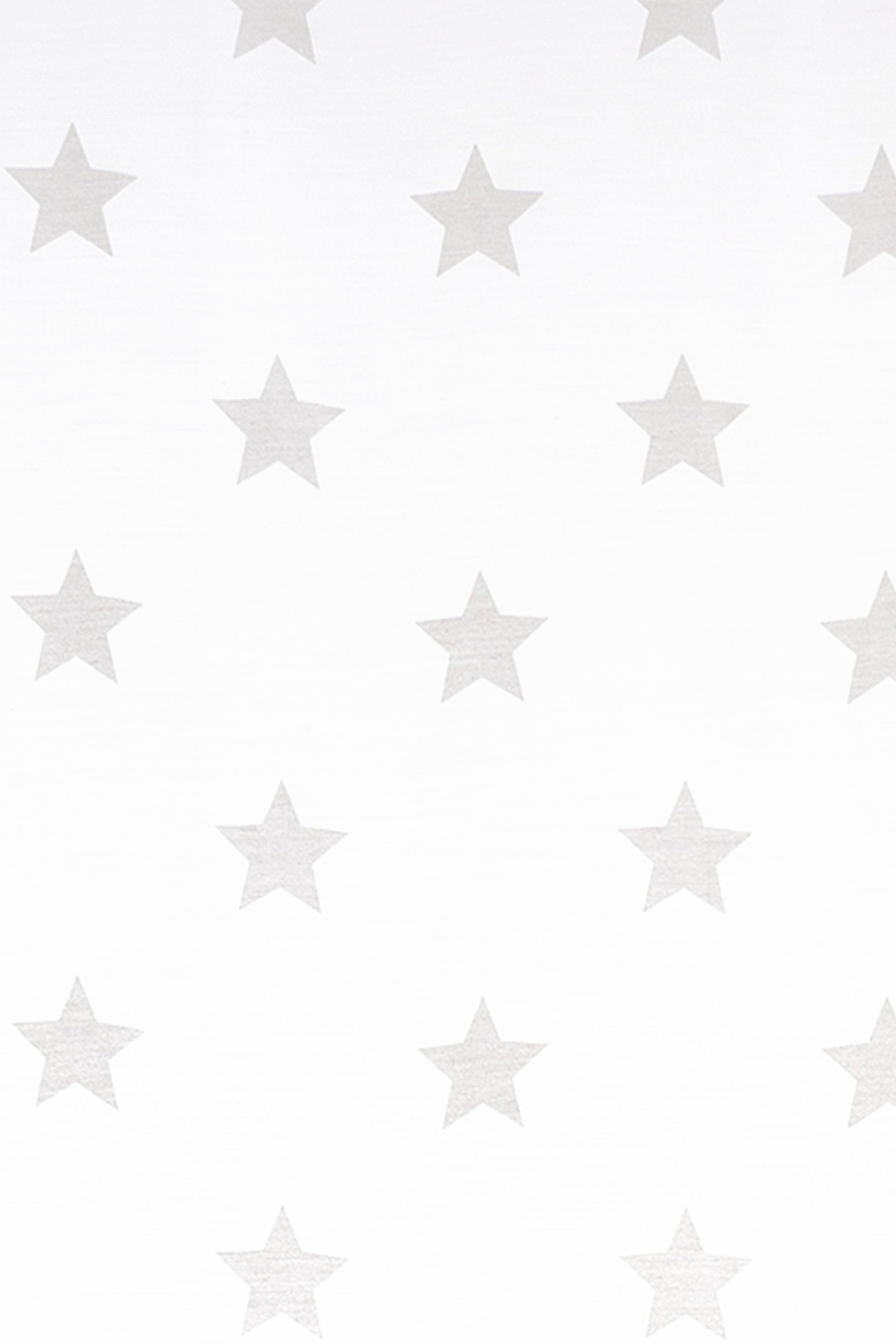 ELBERSDRUCKE Schiebegardine Stars Allover 00 weiß (1 St), Klettband, transparent, Voile