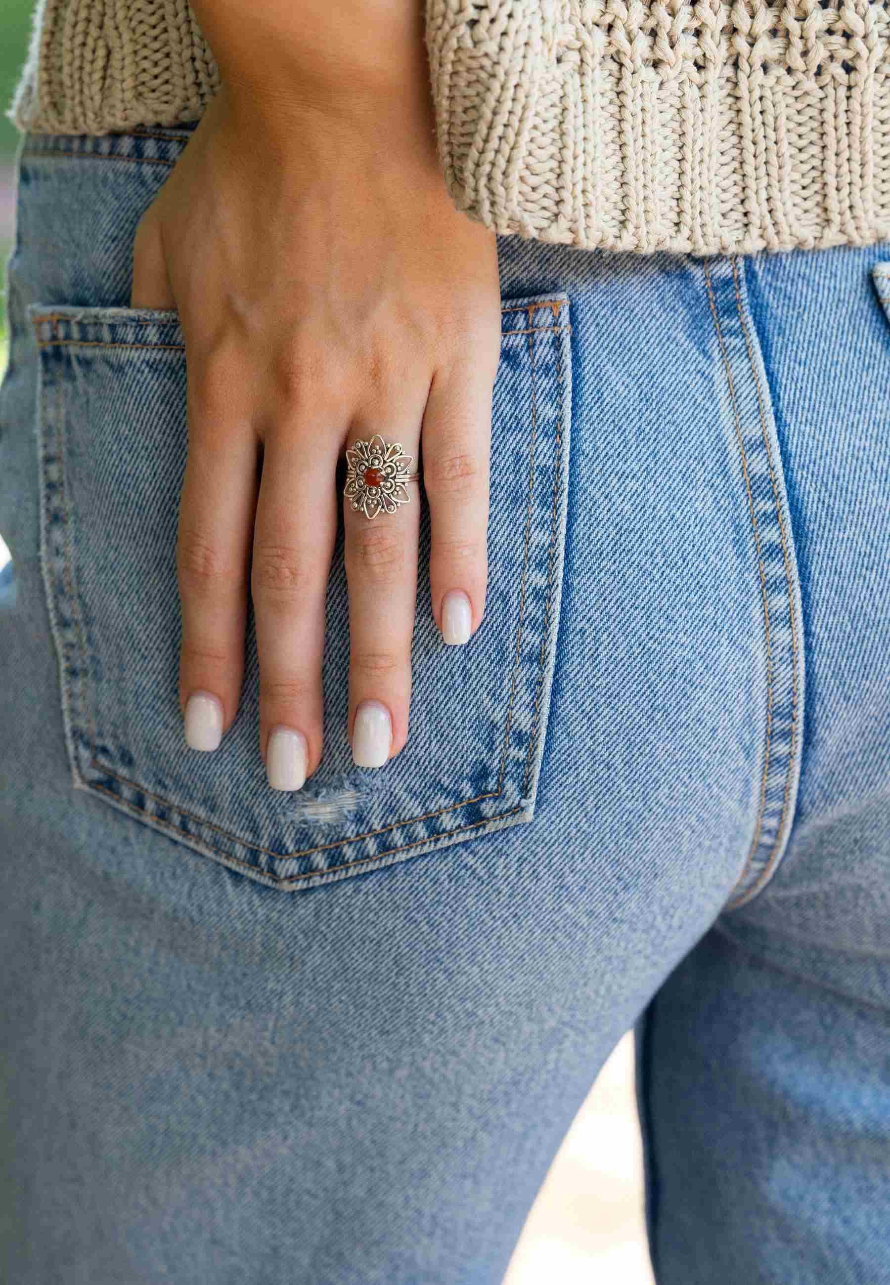 mantraroma Silberring MUDARA-EMPAT aus 925 Silber günstig online kaufen