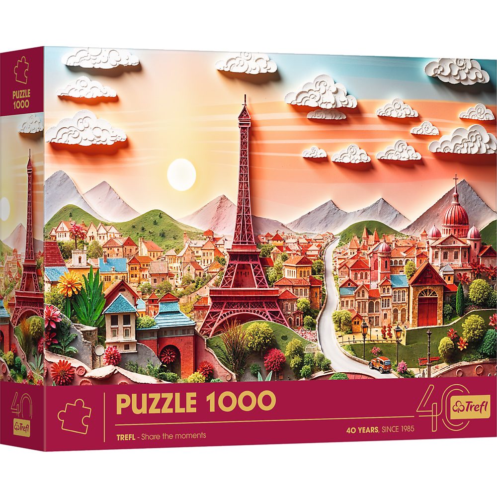 Trefl Puzzle Trefl, 40 Jahre Trefl Jubiläum, Paris, 1000 Teile Puzzle, 1000 Puzzleteile