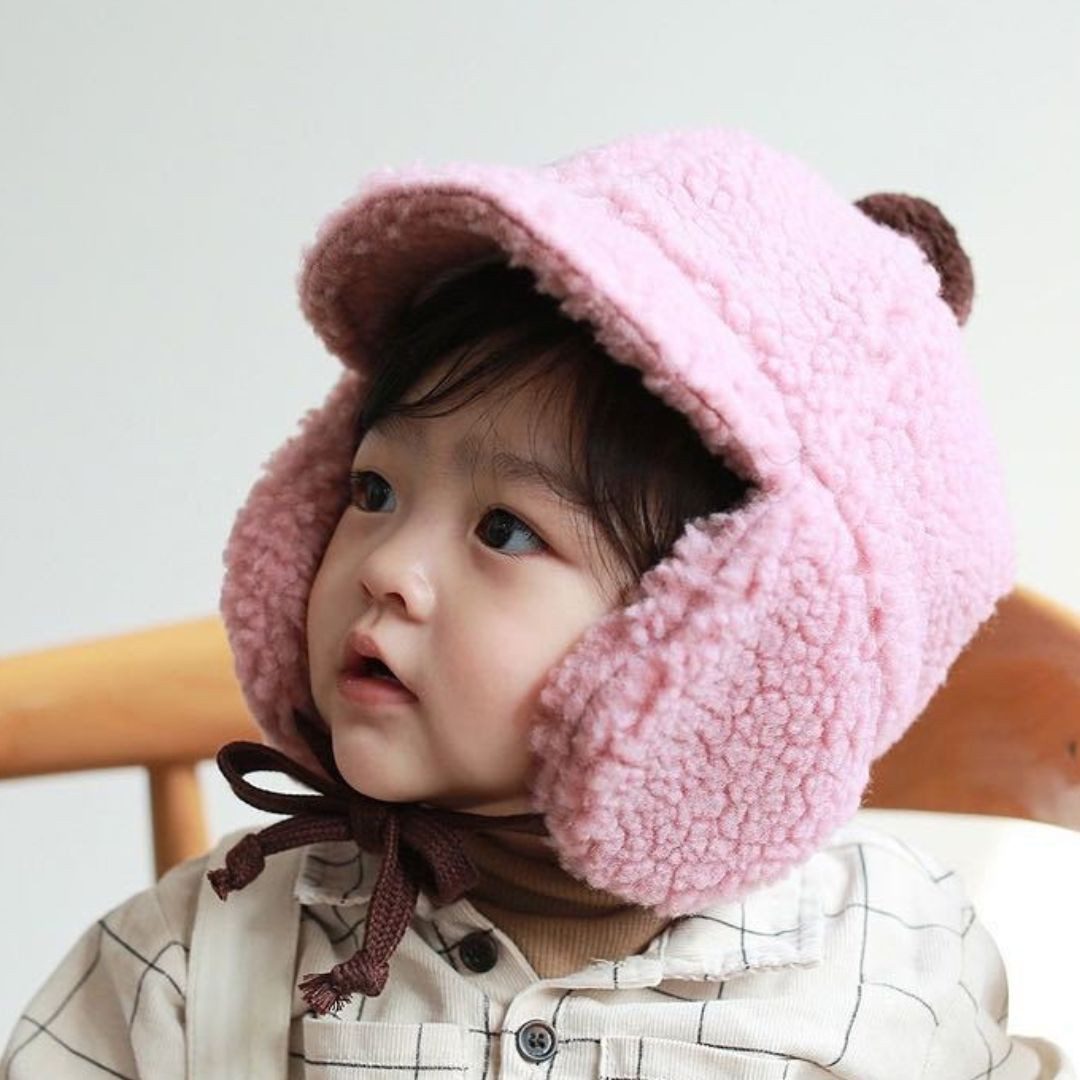 suebidou Plüschmütze Baby und Kleinkind Mütze Cap mit Ohrenschützern Teddyplüsch Teddyfell, Plüsch, wärmend, atmungsaktiv, supersüß