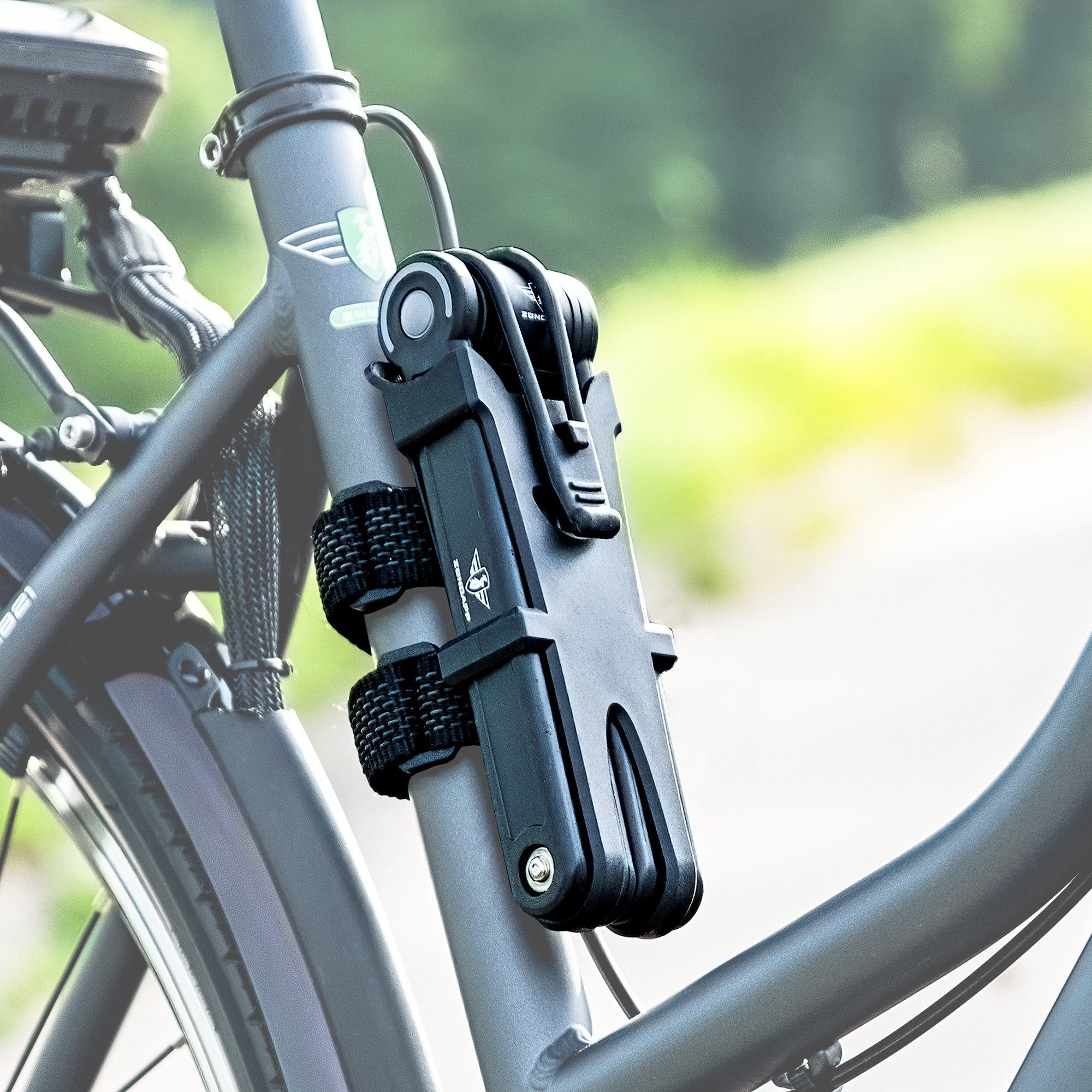 Zündapp Kettenschloss Faltschloss (6-tlg), Fahrradschloss Faltschloss E Bike Schloss 85 cm Rahmenschlösser