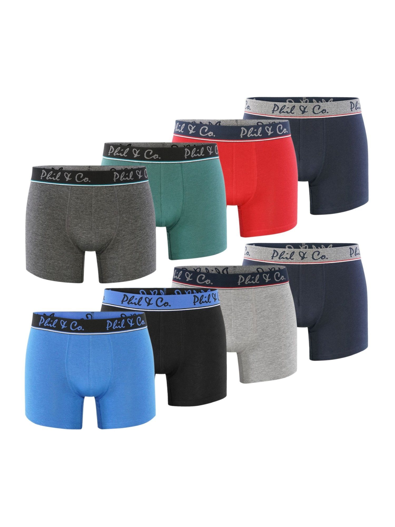 Phil & Co. Boxer Herren Männer Retroshorts Boxershorts Trunks (8-St)