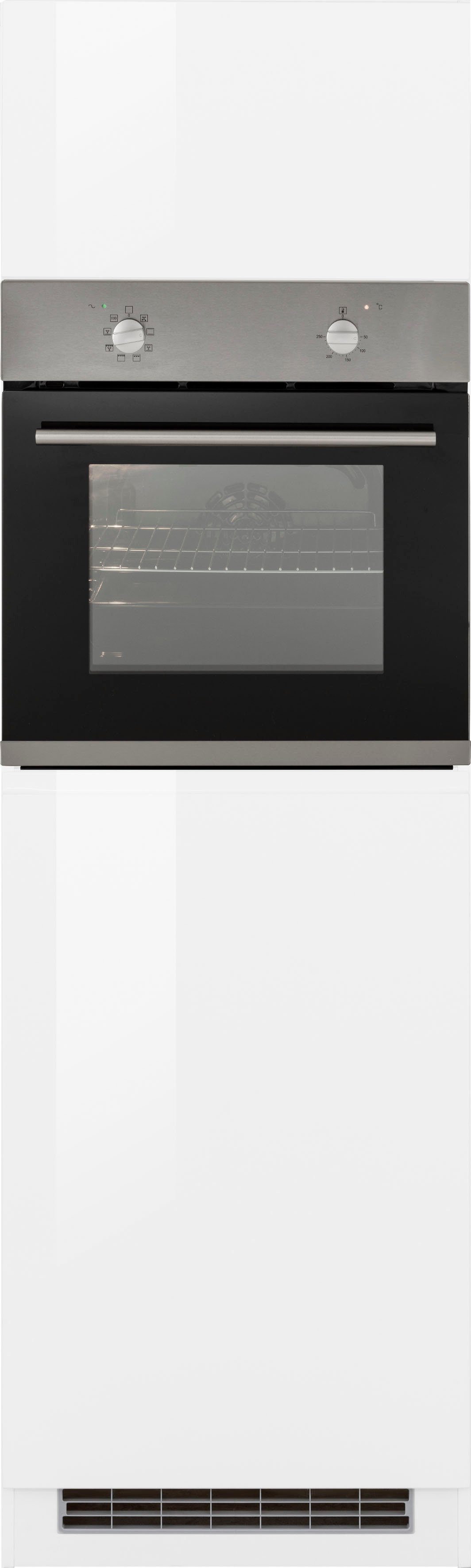 KOCHSTATION Backofen/Kühlumbauschrank KS-Virginia 200 cm hoch, 60 cm breit, Nische für Ofen B/H/T: 56/59/55 cm