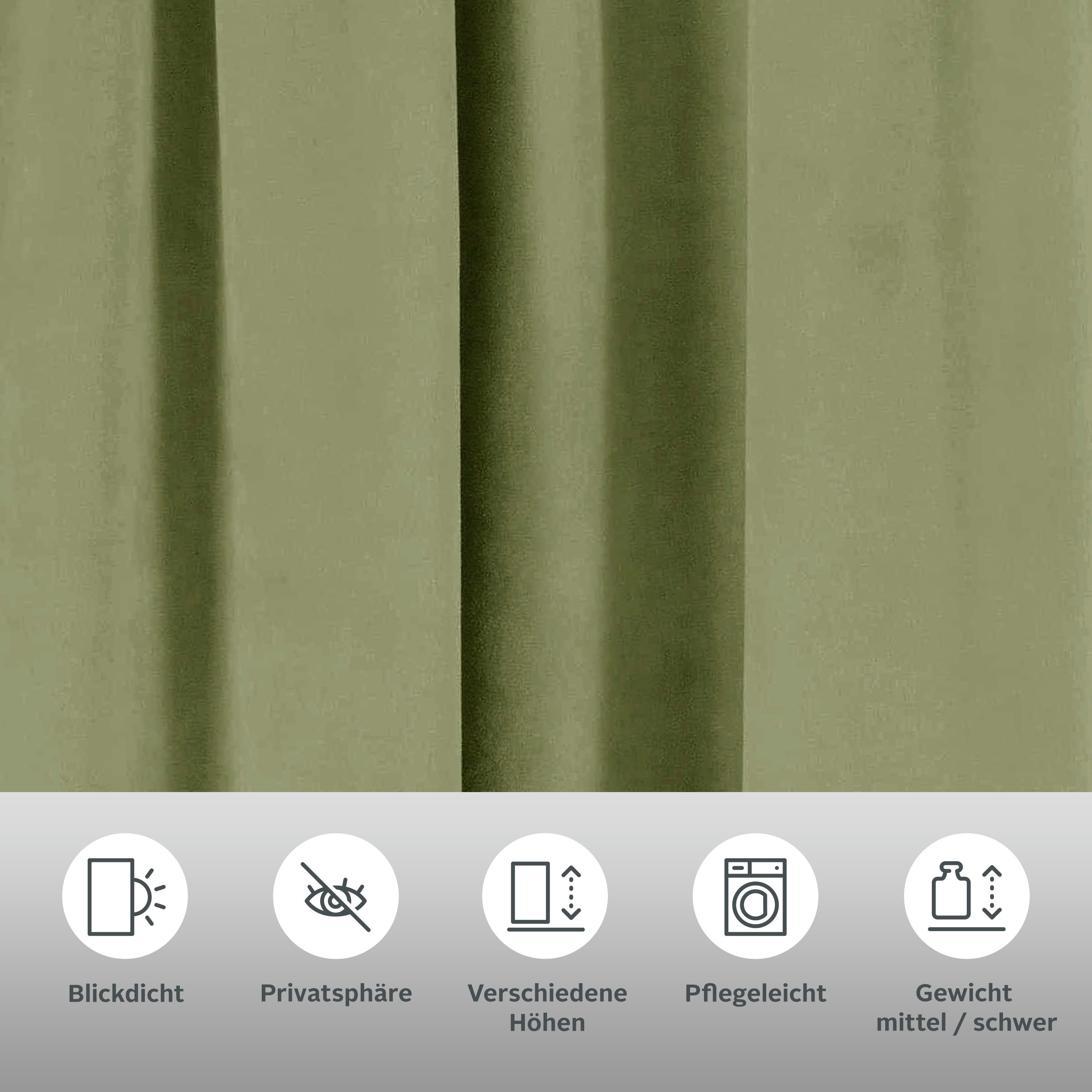 LeGer Home by Lena Gercke Gardine LADINA (1 St), Stangendurchzug, blickdicht, Polyester, blickdicht, gewebt, verschiedene Größen, 1 Stück, Bestseller