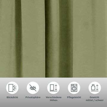 Vorhang Samt Ladina, LeGer Home by Lena Gercke, Stangendurchzug (1 St), blickdicht, Polyester, blickdicht, gewebt, verschiedene Größen, 1 Stück