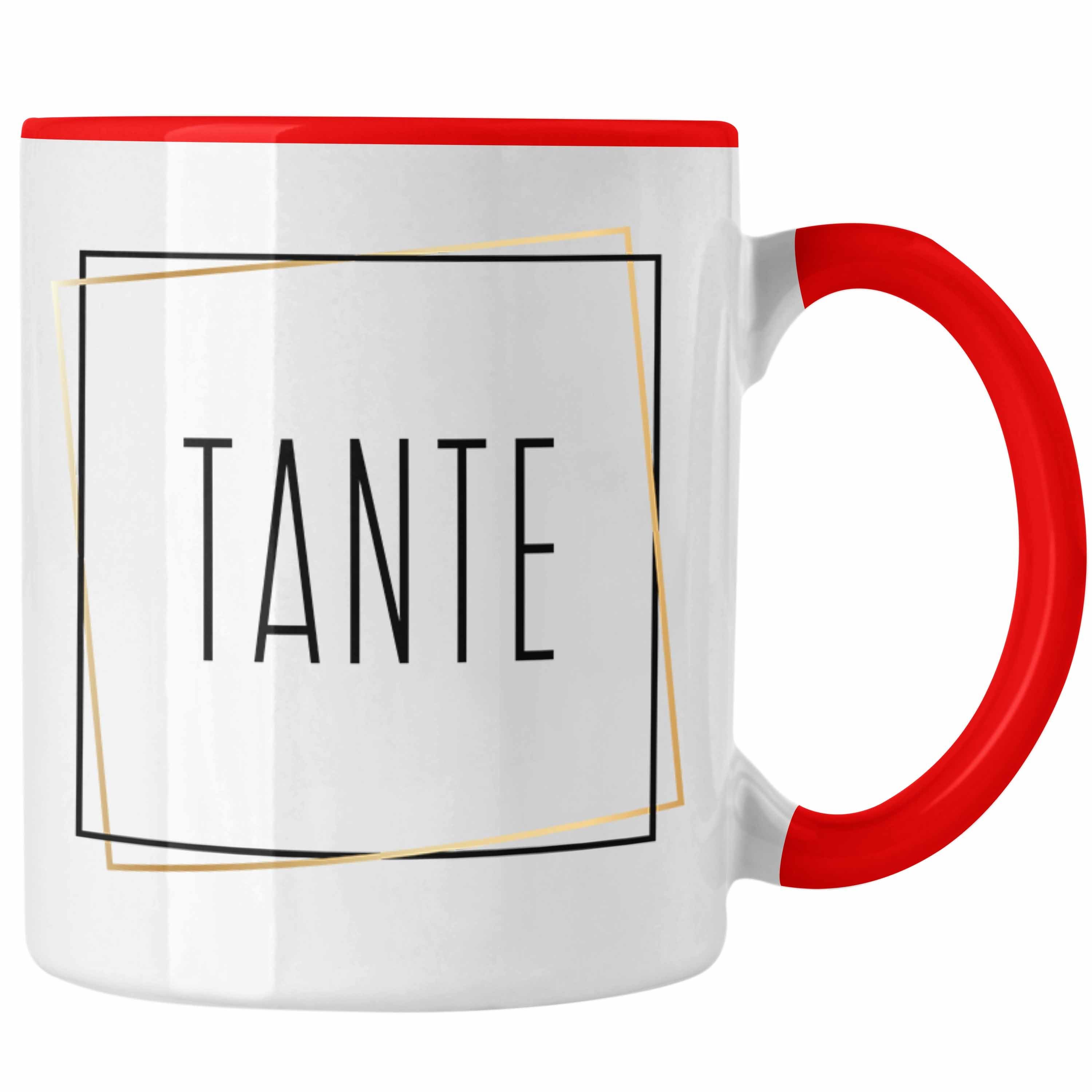 Tasse Tante Wirst Du Geschenk - Geschenkidee Rot Trendation Tante Trendation Tasse Tante Beste