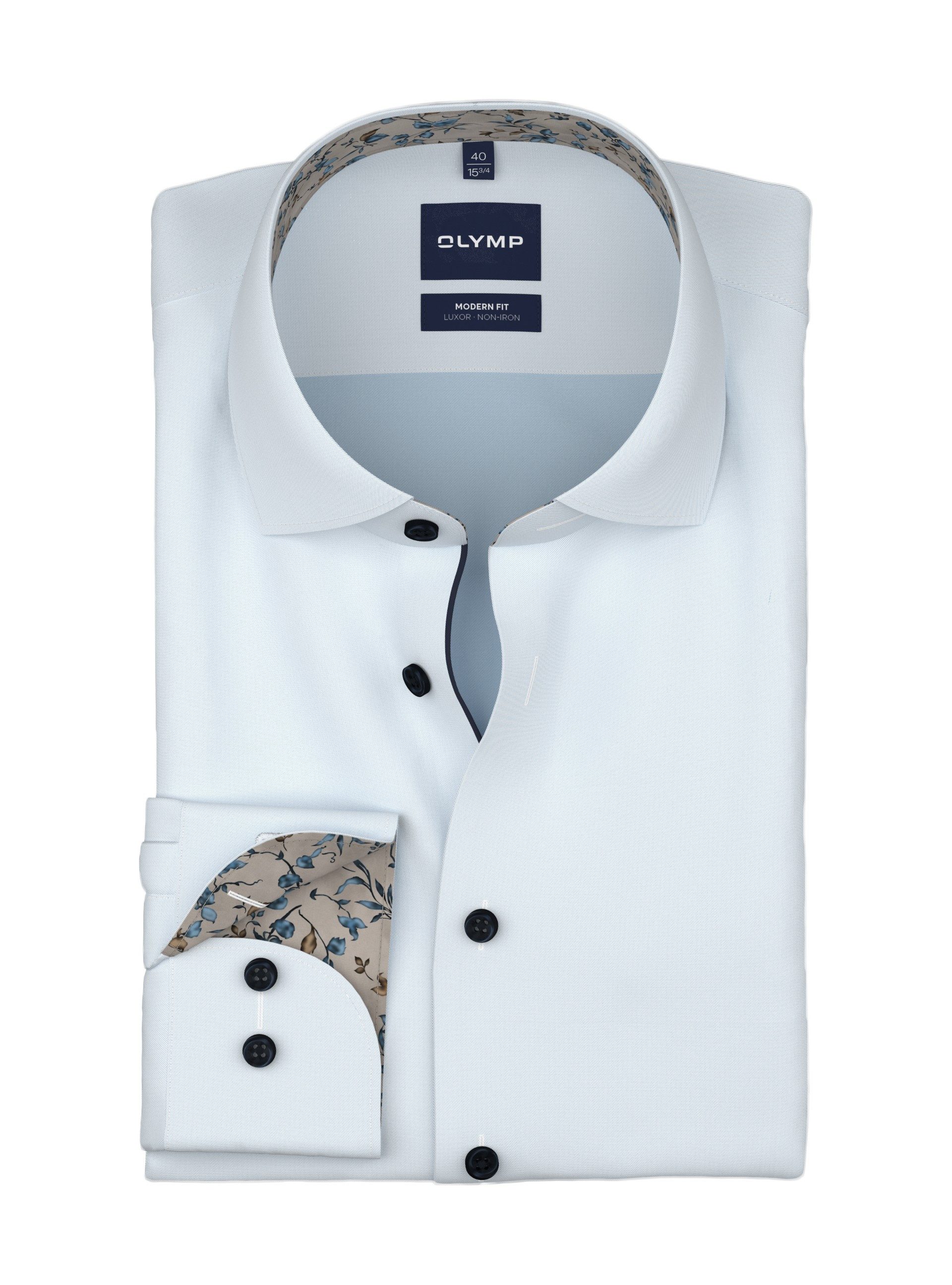 OLYMP Langarmhemd Luxor Businesshemd, Global-Kentkragen, Modern Fit