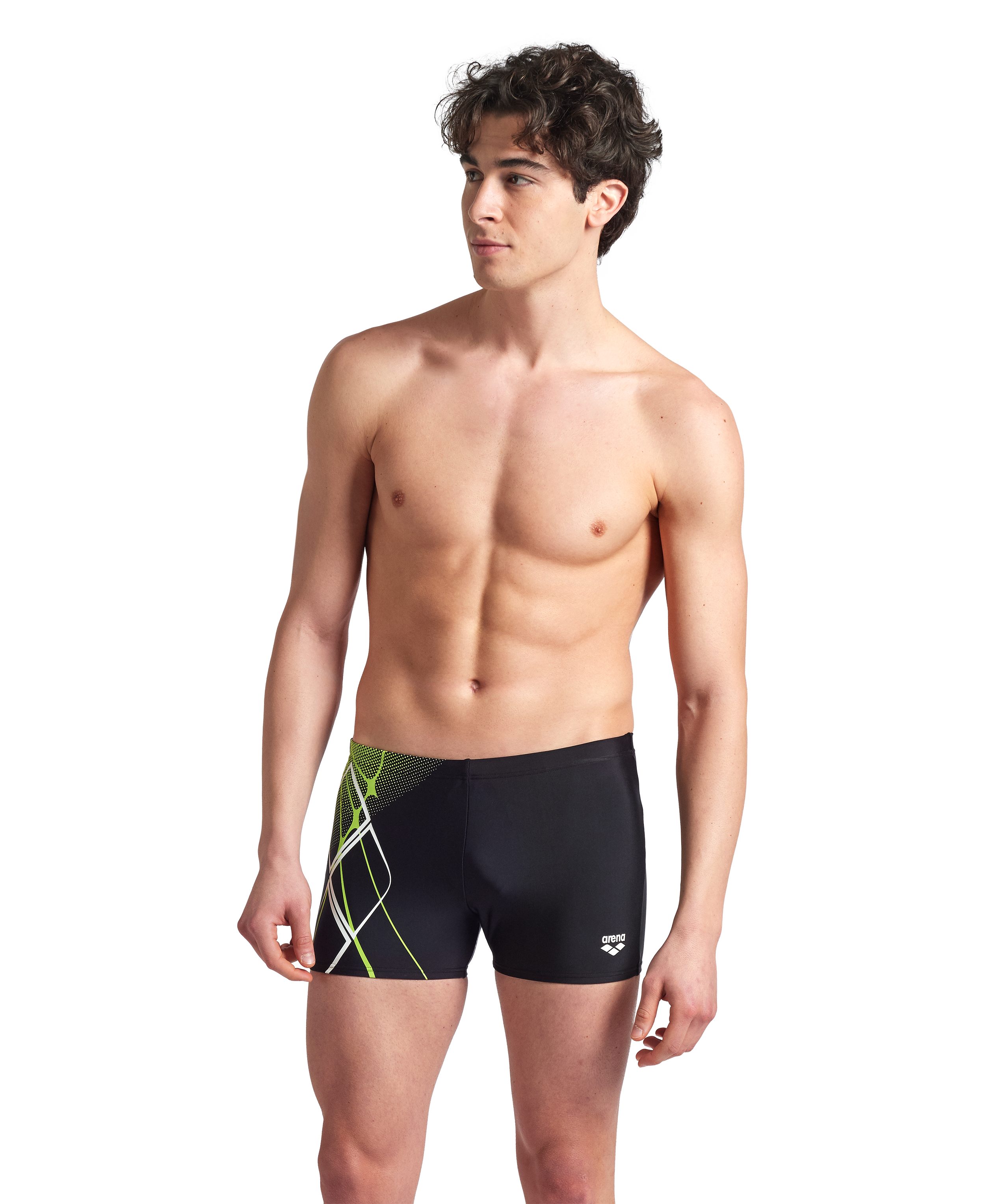 Arena Badehose ARENA GRAPHIC SWIM SHORT mit UV-Schutz UPF50+, innenliegender Kordelzug, elastisches Material – Bild 5 von 5