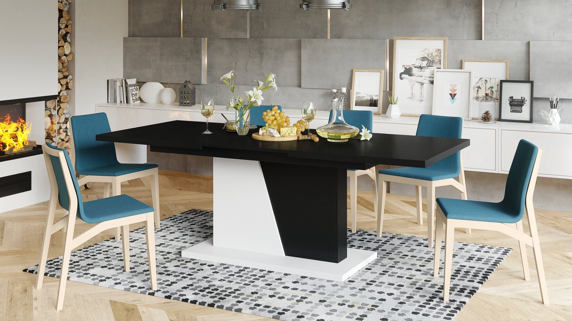 Mazzoni Esstisch Design Noble Noir Tisch günstig online kaufen