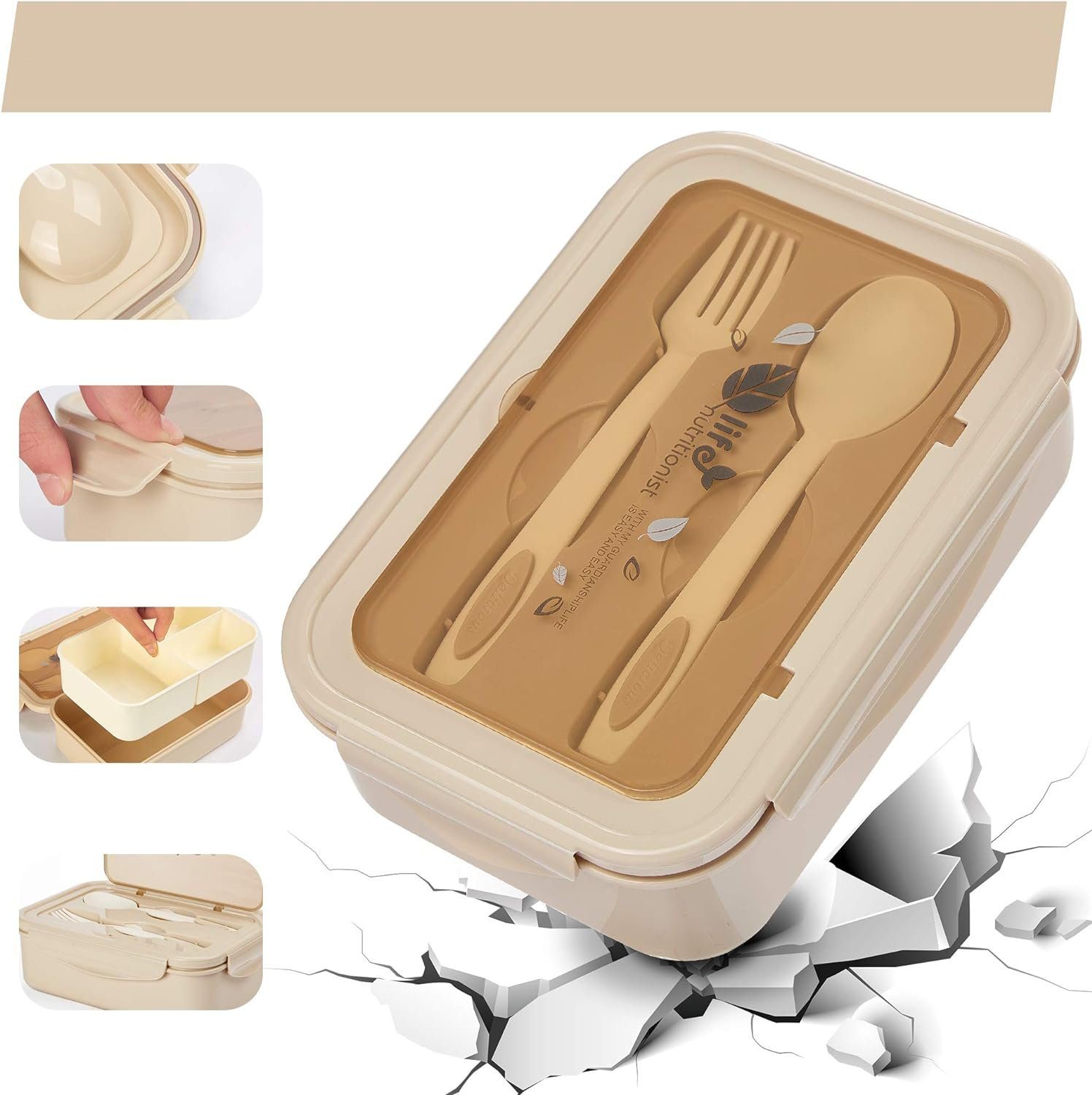 khaki Lunchbox,Lunchpaket für Jormftte Erwachsene Erwachsene,luftdichte Lunchbox Lunchbox für
