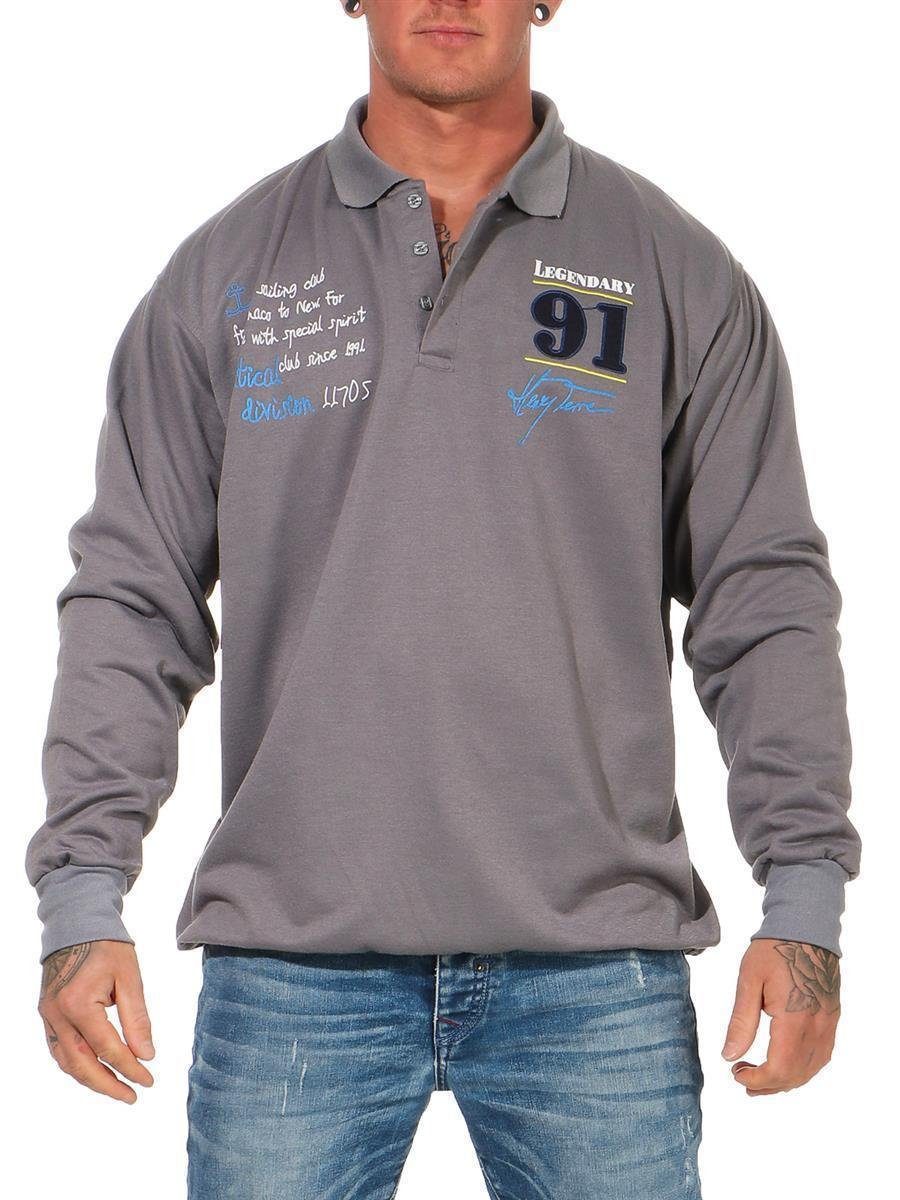 EloModa Poloshirt Herren Polo Shirt Langarm Longsleeve Sweatshirt M L XL XXL (1-tlg)