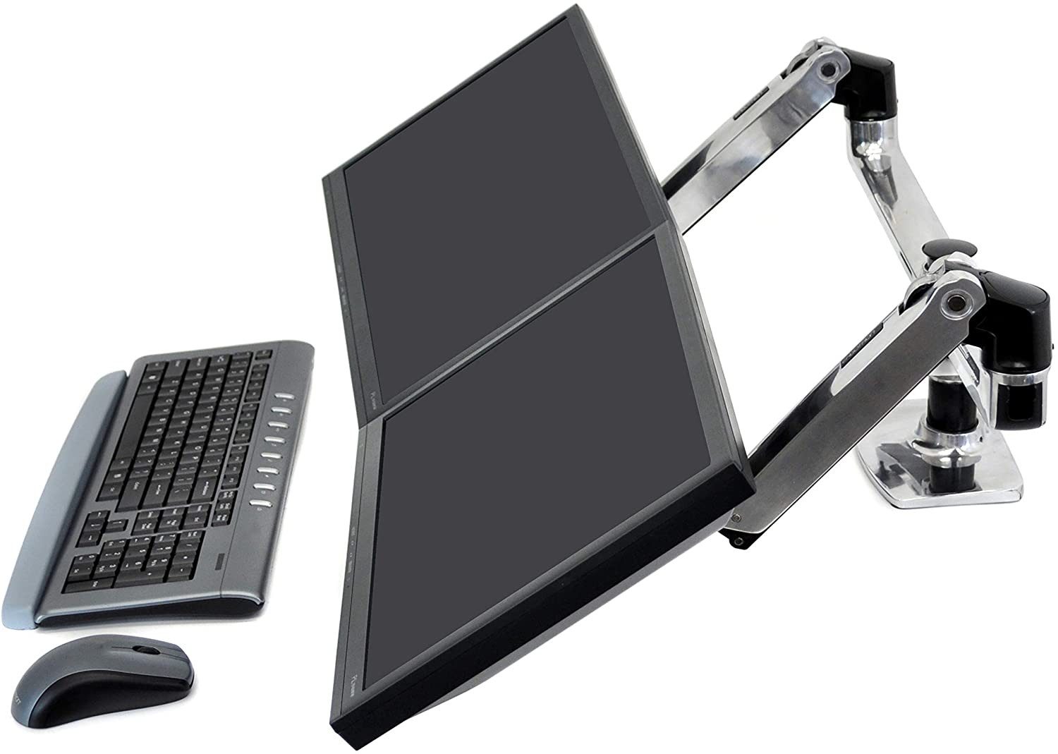 Ergotron Monitor-Halterung 45-492-216 - LX Dual Side-by-Side Arm, Tischhalterung, weiss