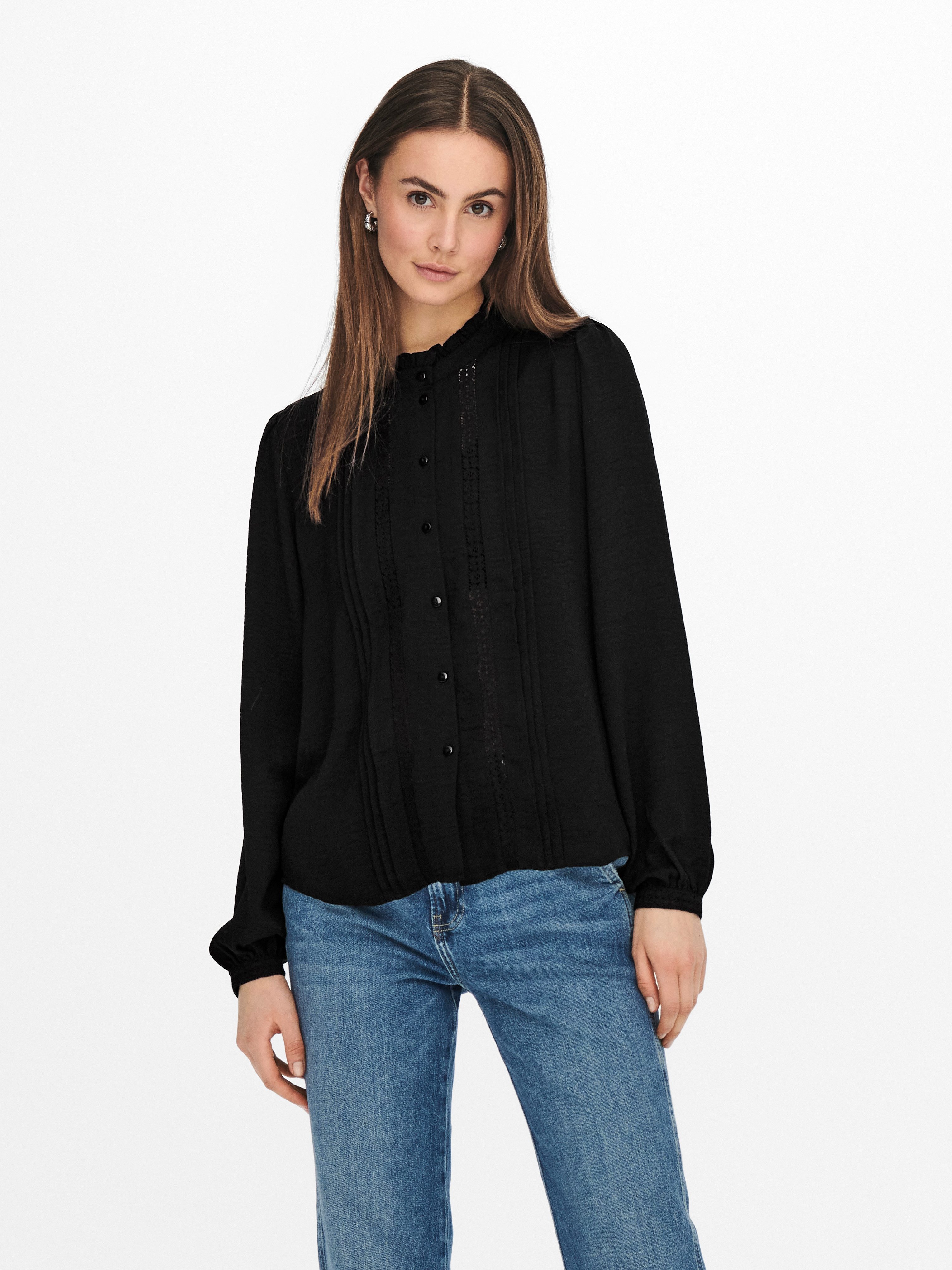 JDY Rüschenbluse JDYELLIS L/S LACE SHIRT günstig online kaufen
