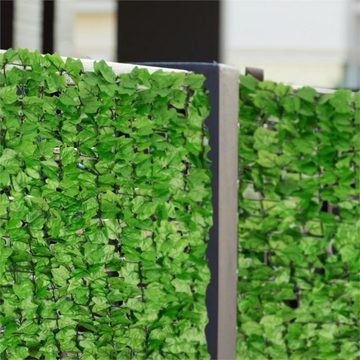 blumfeldt Balkonsichtschutz Fency Bright Ivy Sichtschutzzaun Windschutz 300x100 cm Efeu hellgrün
