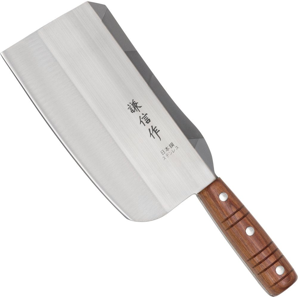 rostfrei Asiamesser Chinesisches Messer Holzgriff, groß Hackmesser Haller