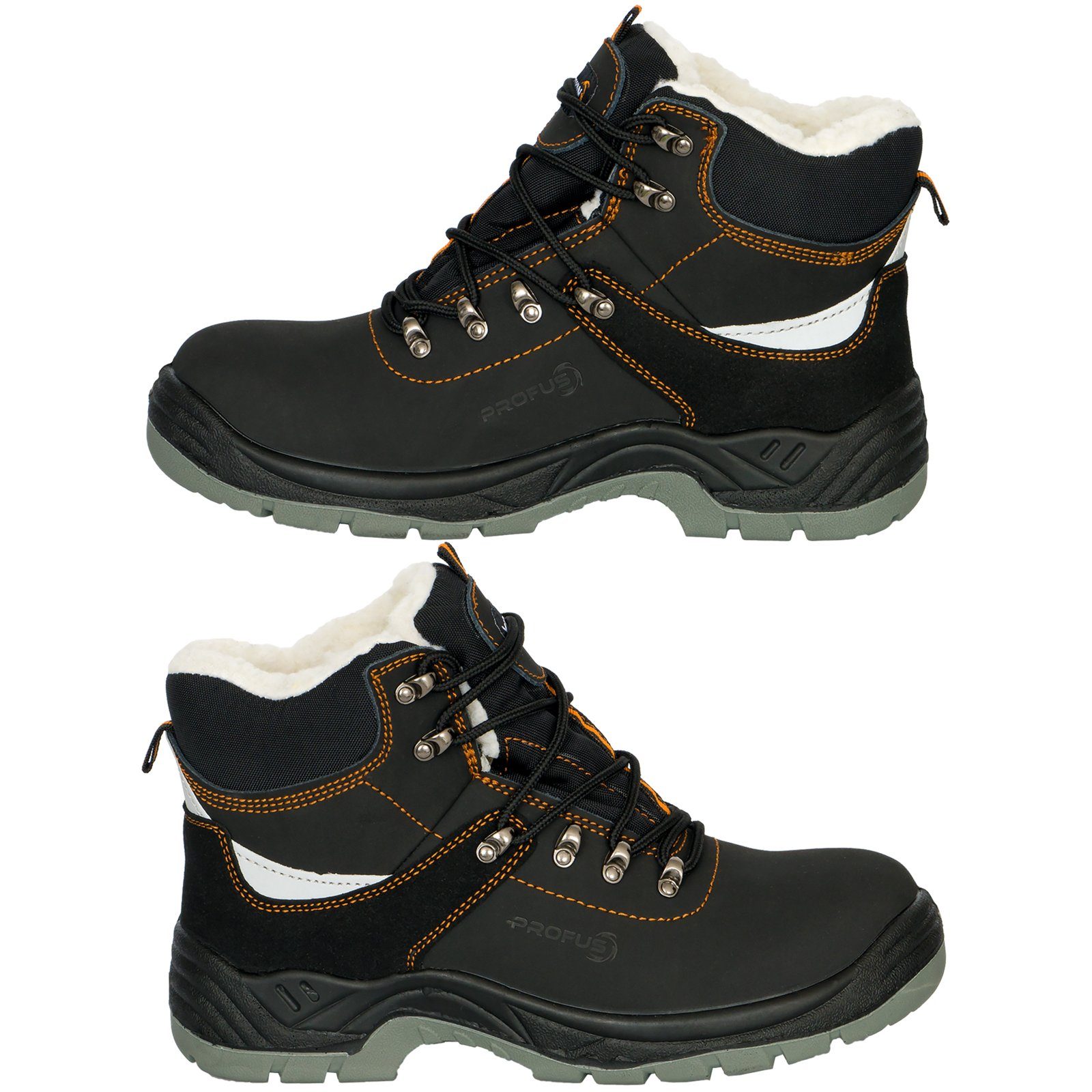 Profus Arbeitsstiefel gefüttert Sicherheitsstiefel Warme Arbeitsschuhe S3 Arbeitsschuh
