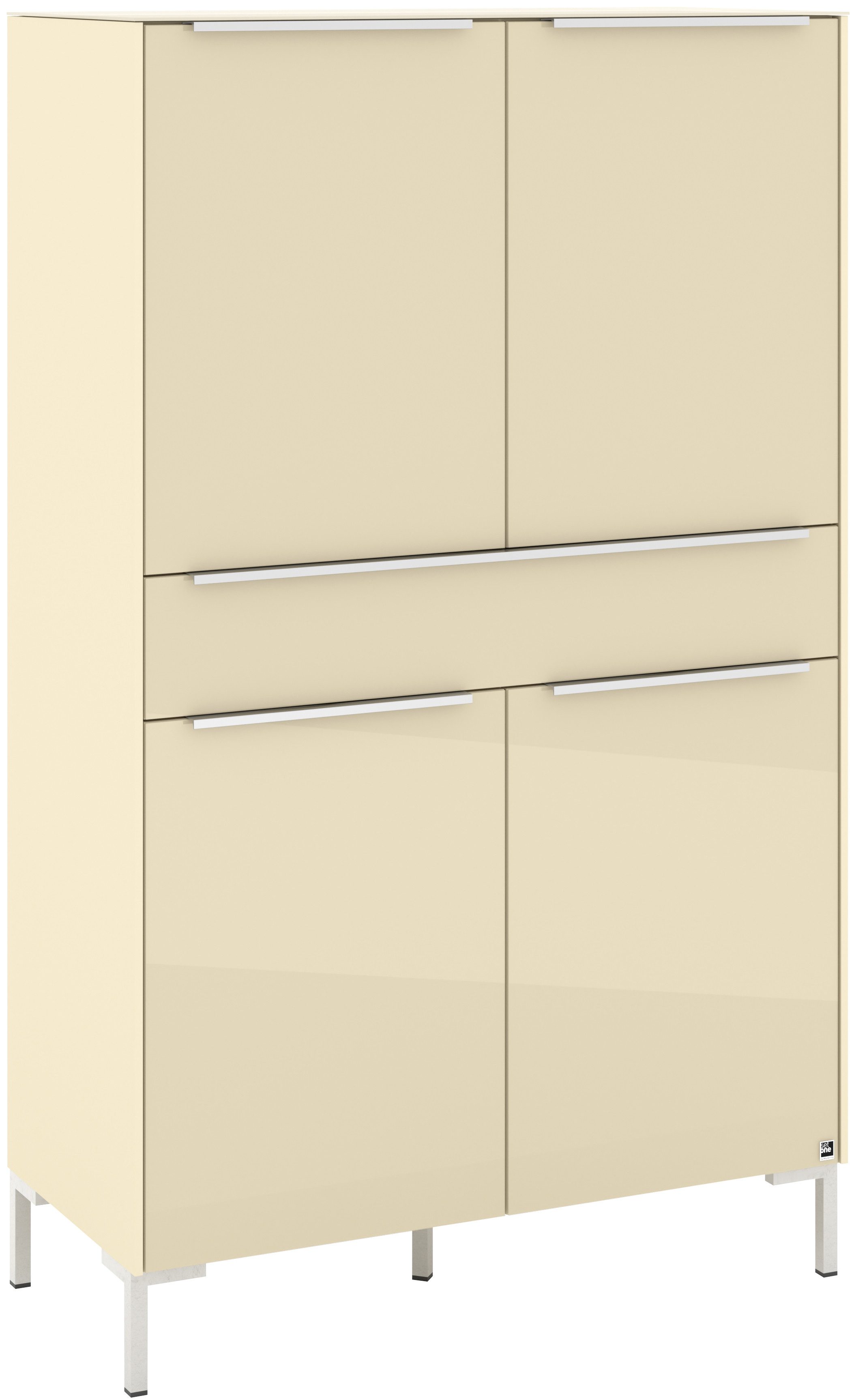 set one by Musterring Highboard Reno (1 St), Mit Winkelfuß in diversen Farben, 154 cm Höhe & Farbauswahl