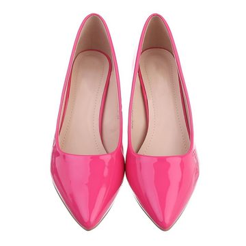 Ital-Design Damen Abendschuhe Elegant High-Heel-Pumps Pfennig-/Stilettoabsatz High Heel Pumps in Pink