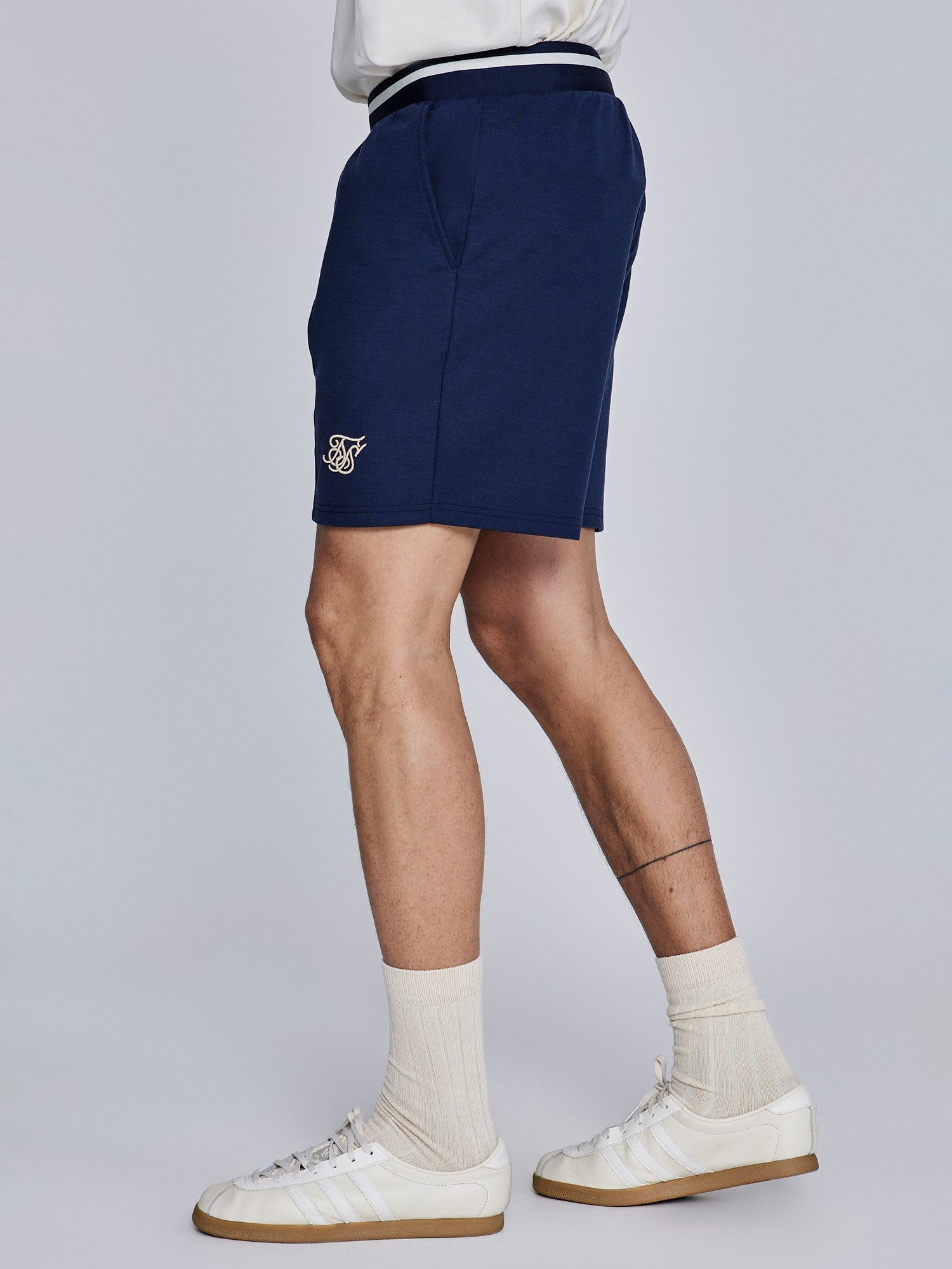 Siksilk Shorts SikSilk Herren Marineblaue Retro Shorts
